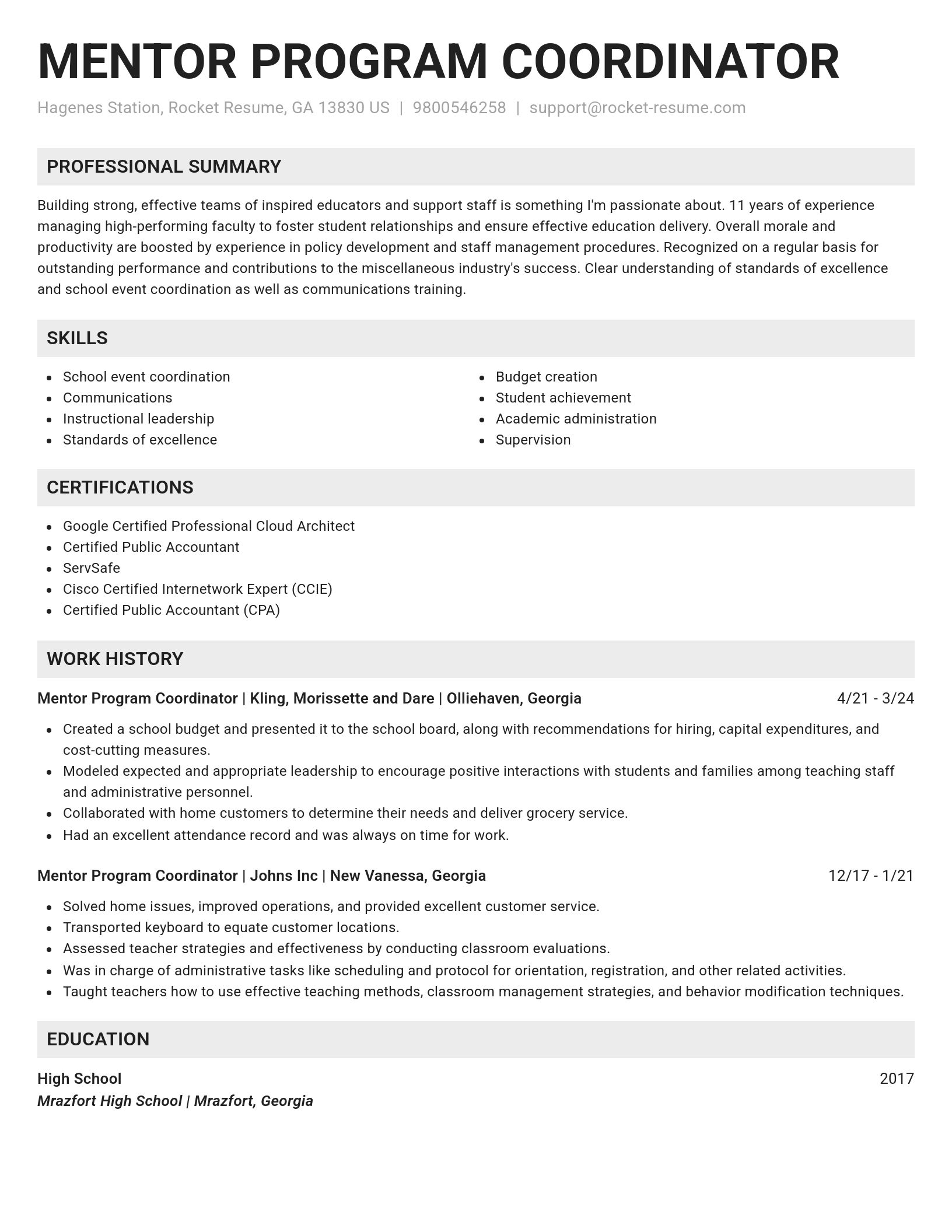 Genius resume template