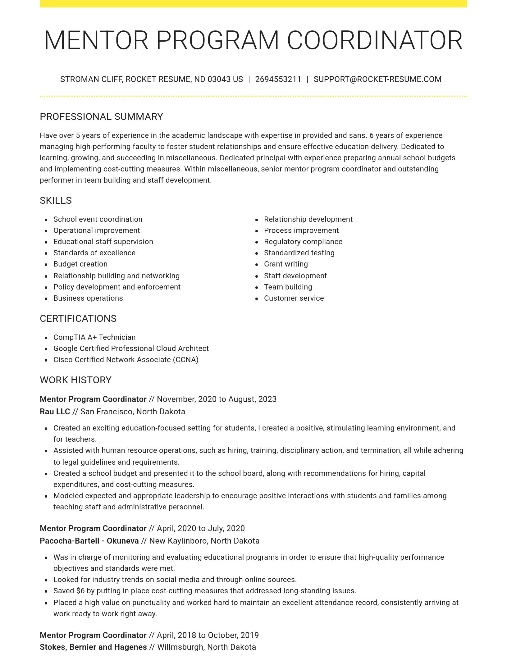 Grand resume template