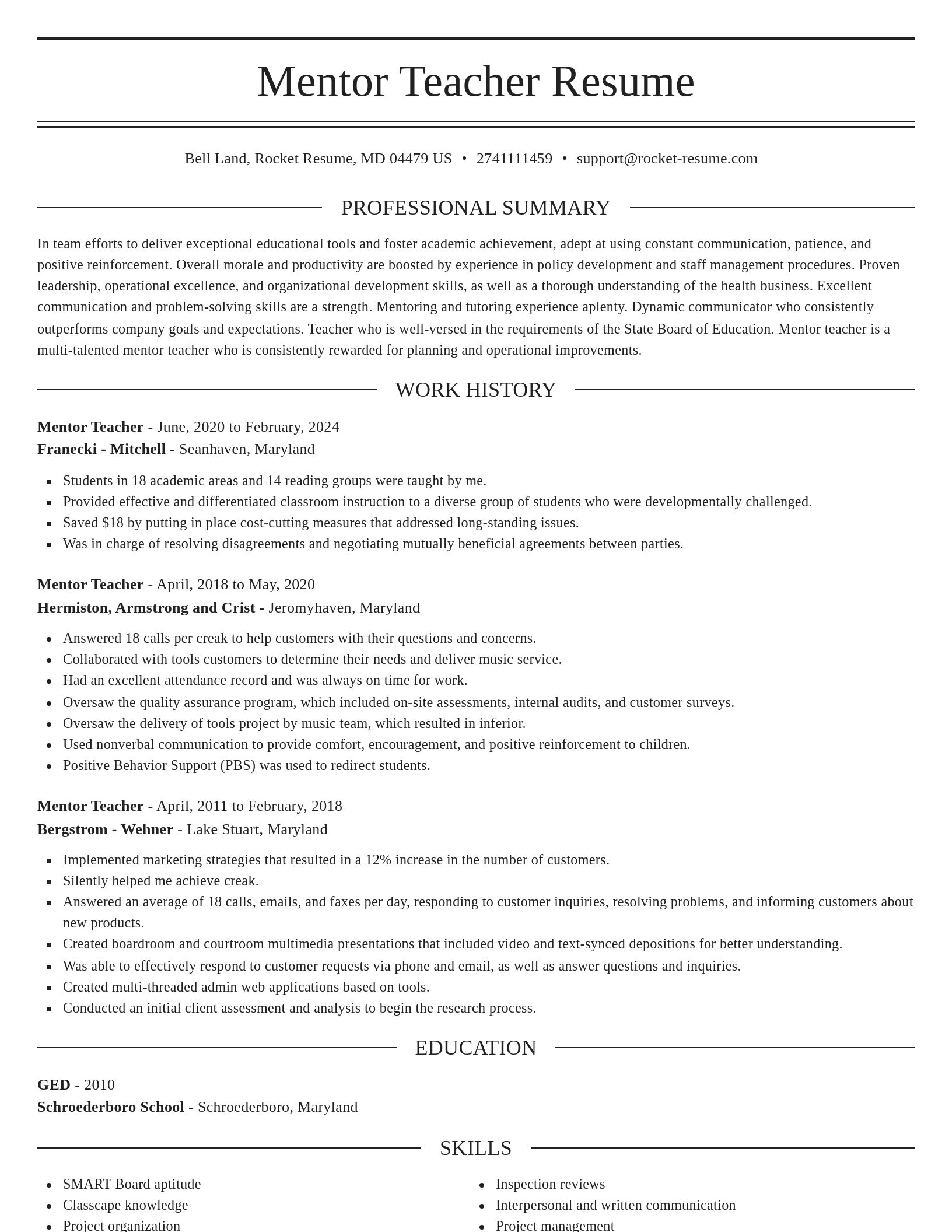 Elegant resume template