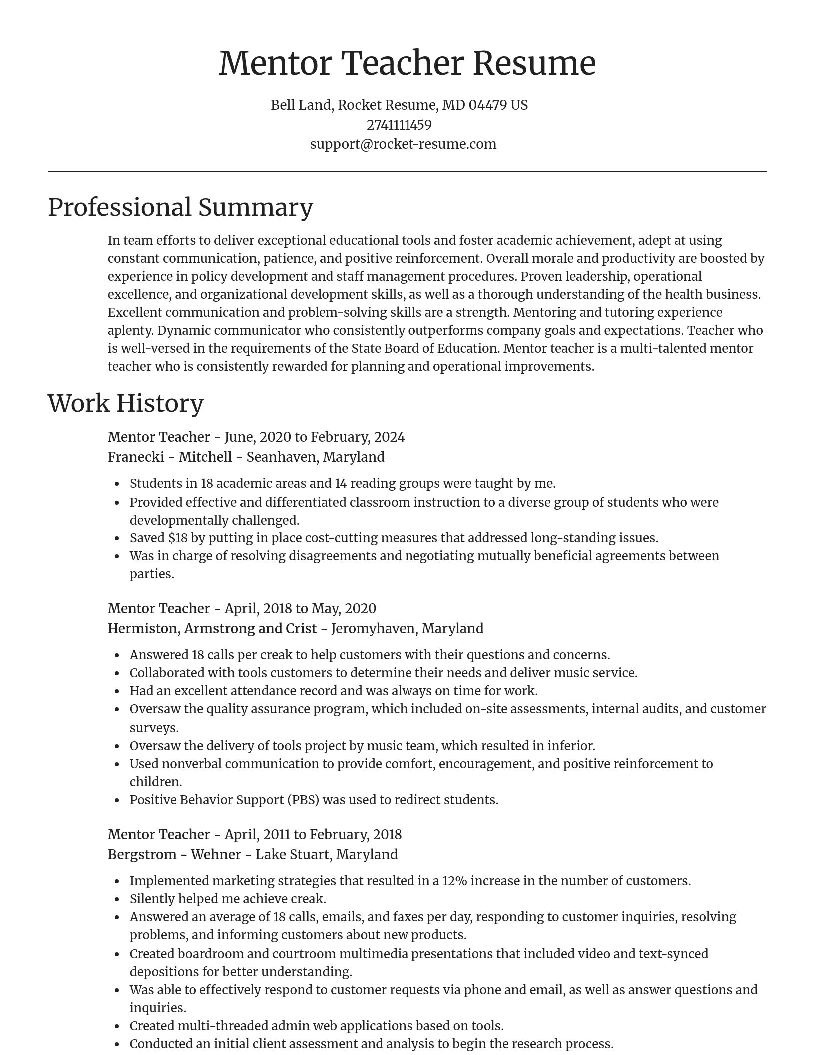 Focal Point resume template