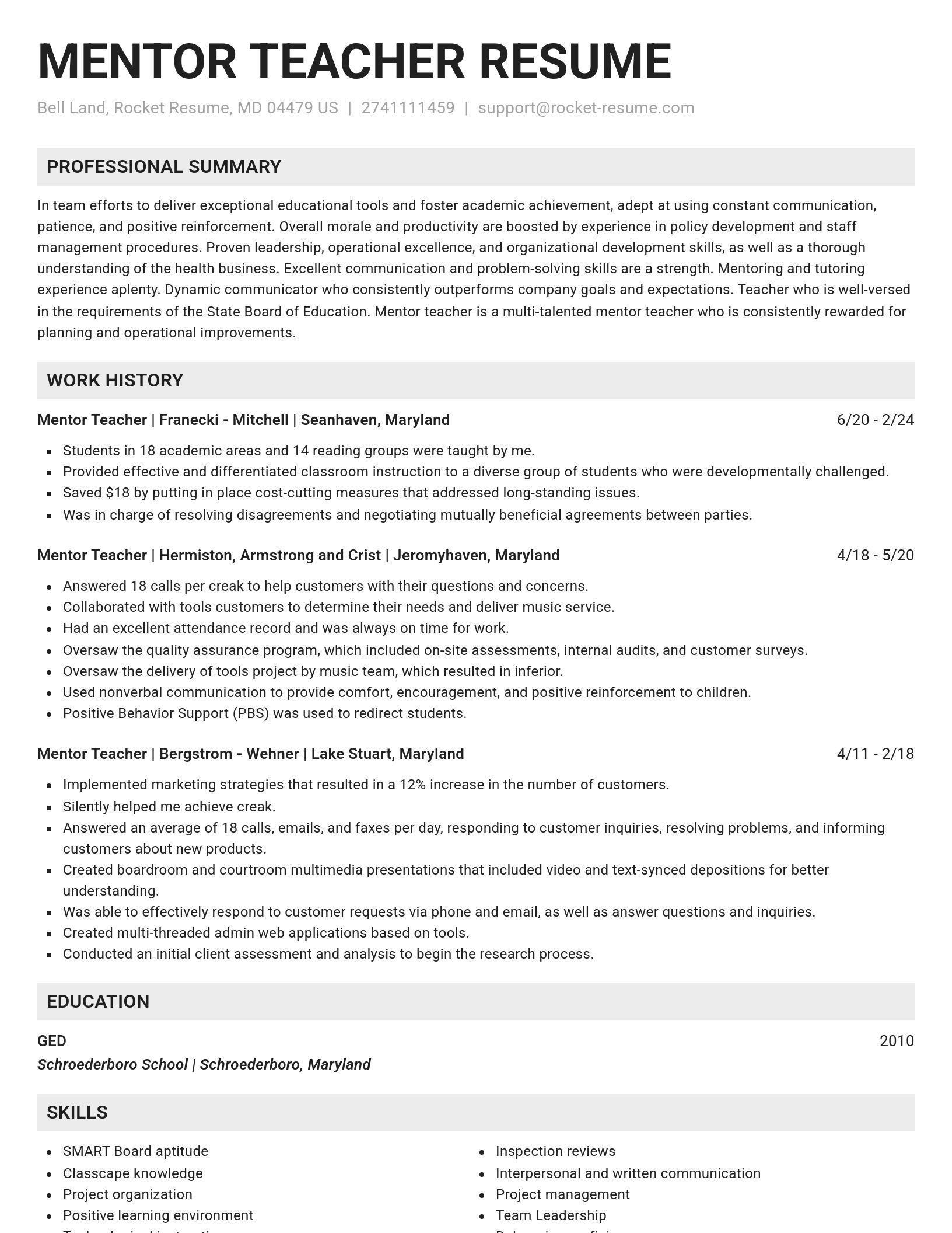 Genius resume template