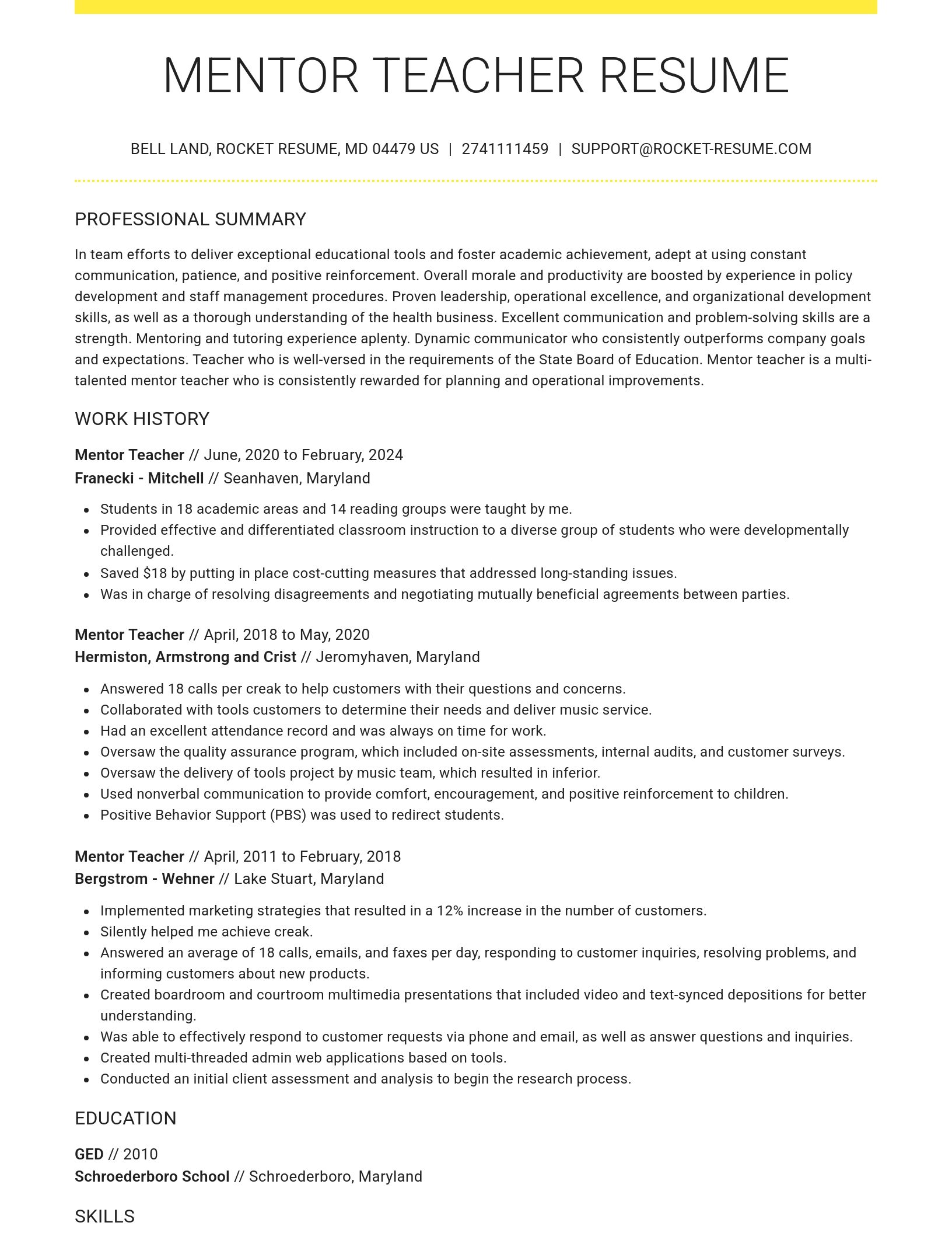 Grand resume template