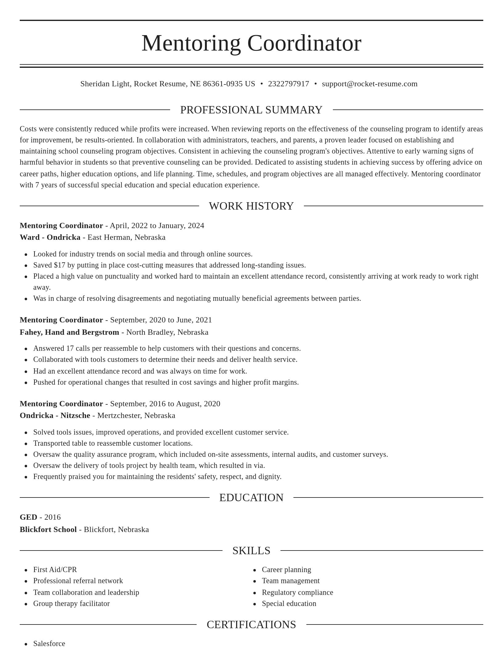 Elegant resume template