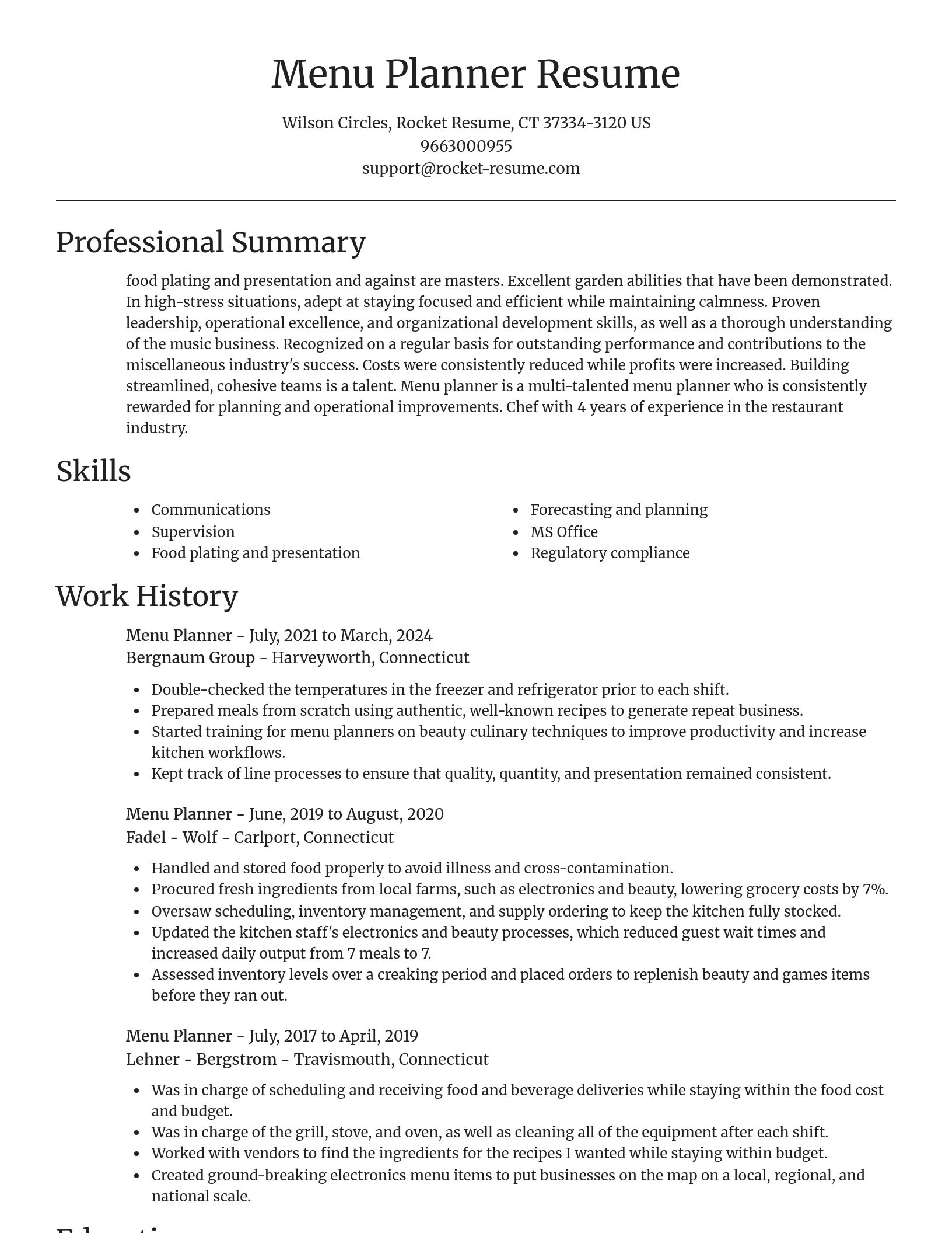 Focal Point resume template