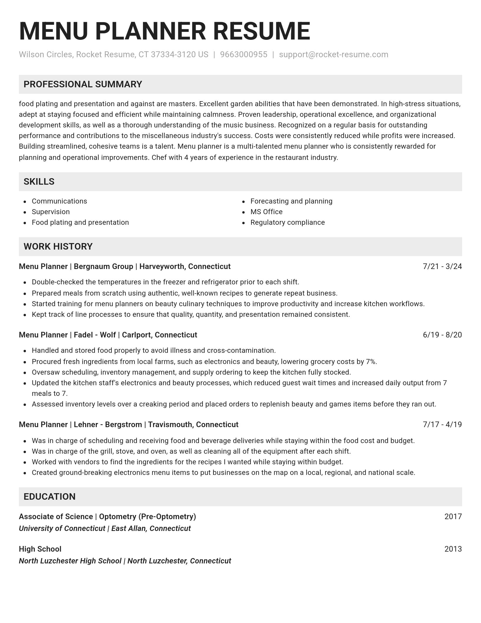 Genius resume template