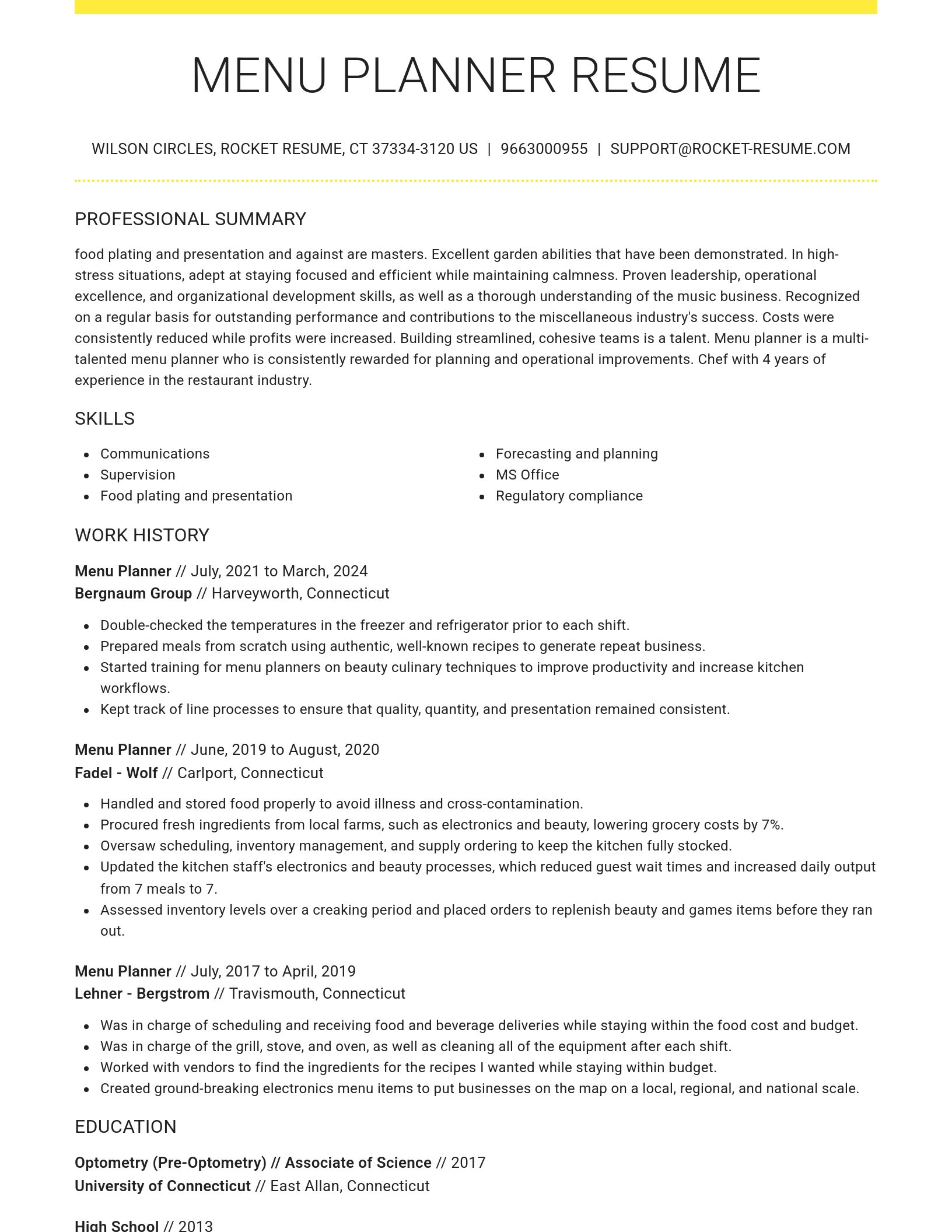 Grand resume template