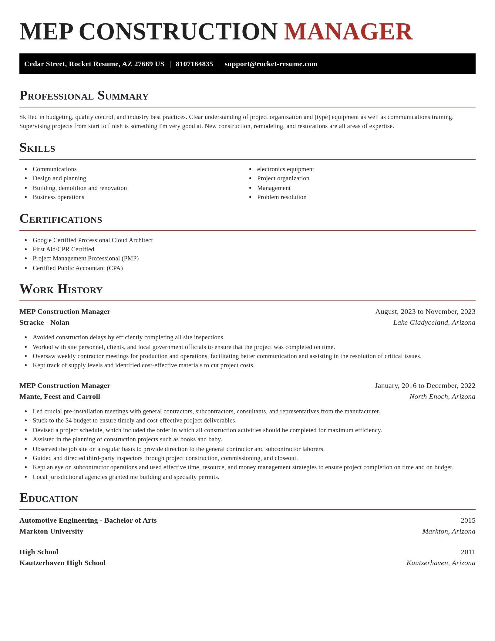 Exquisite resume template