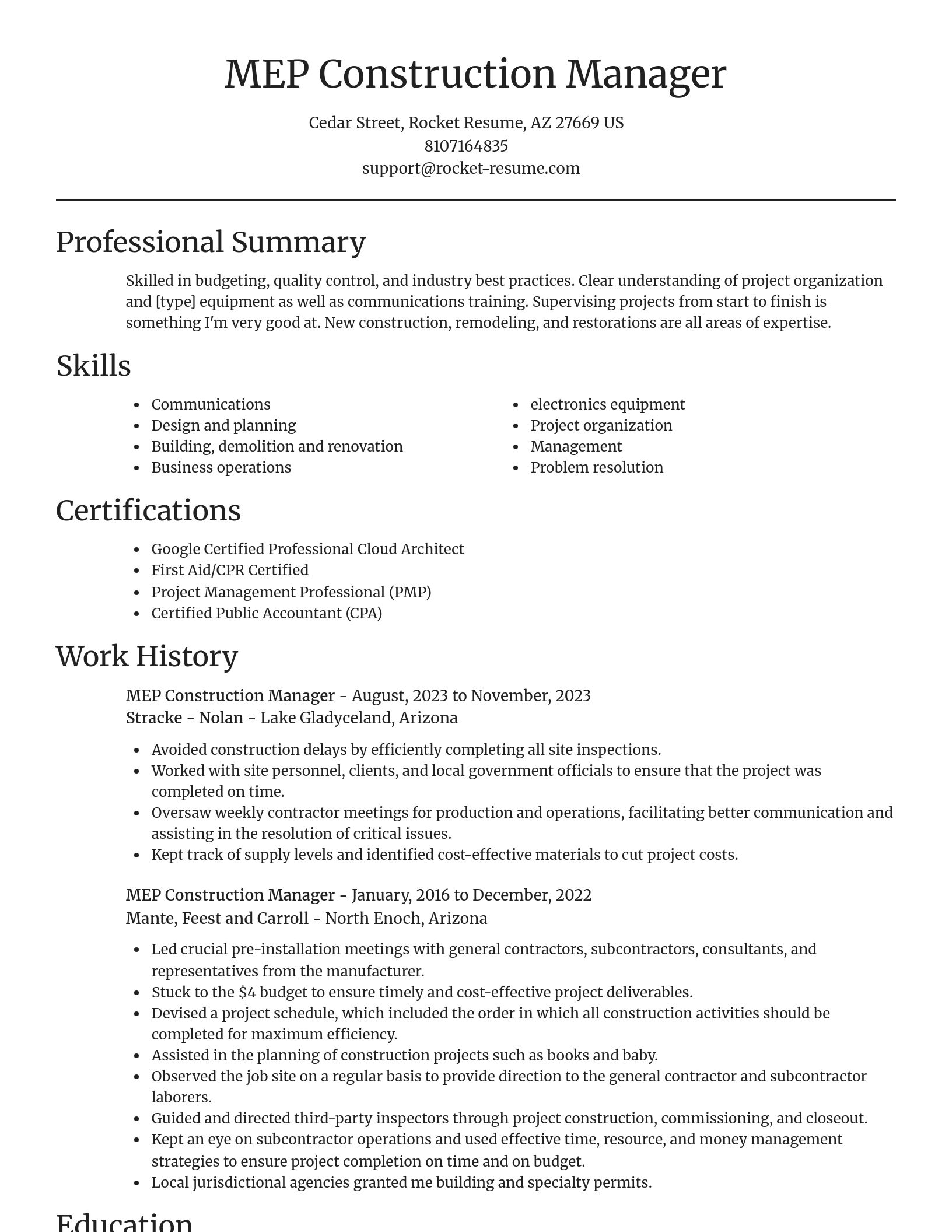 Focal Point resume template