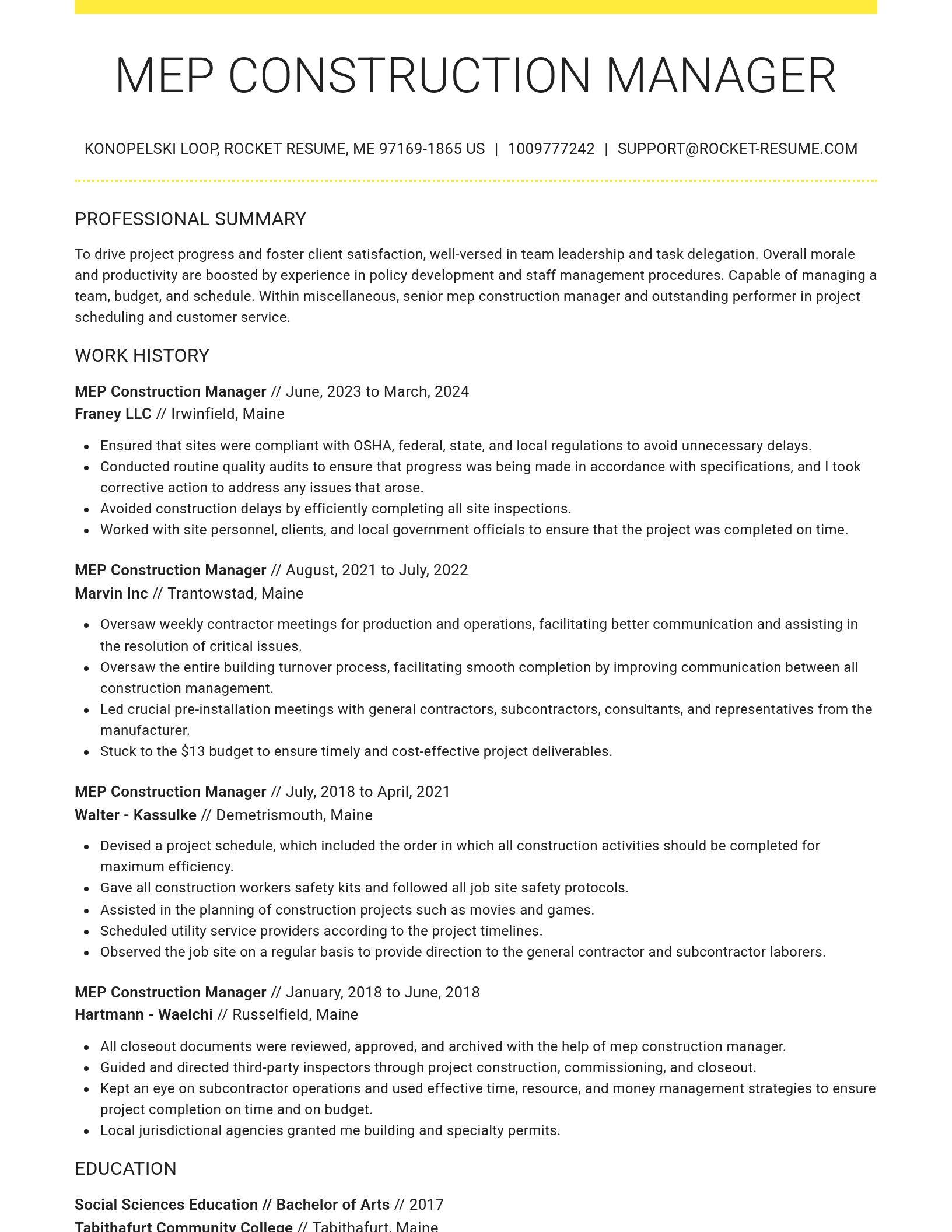 Grand resume template