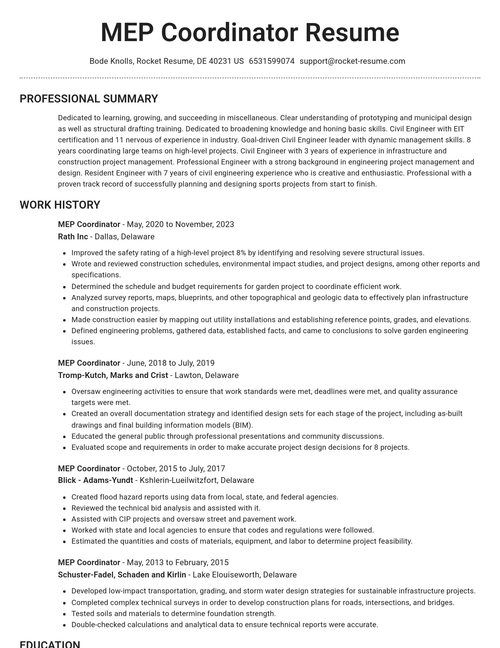 Brilliant resume template