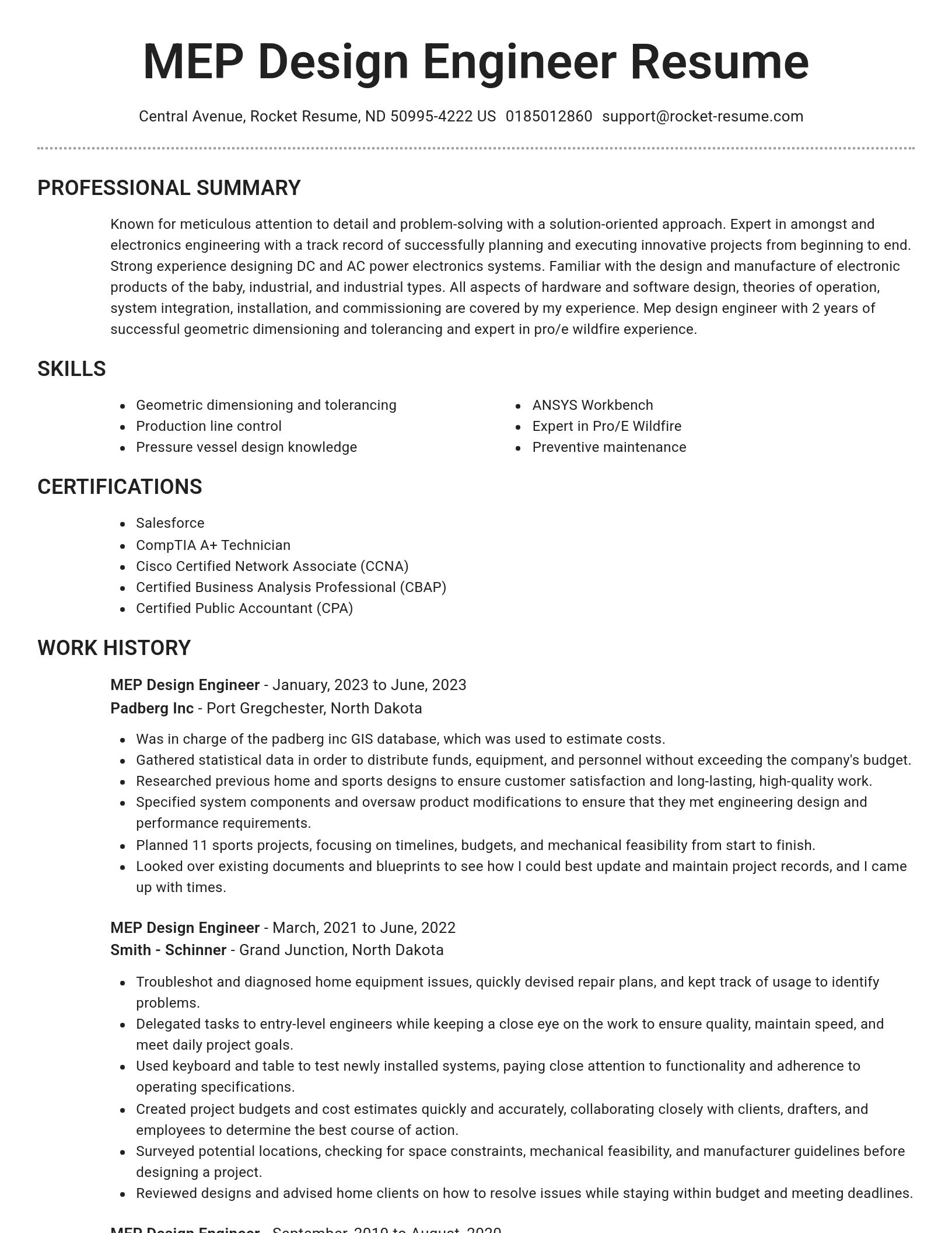 Brilliant resume template
