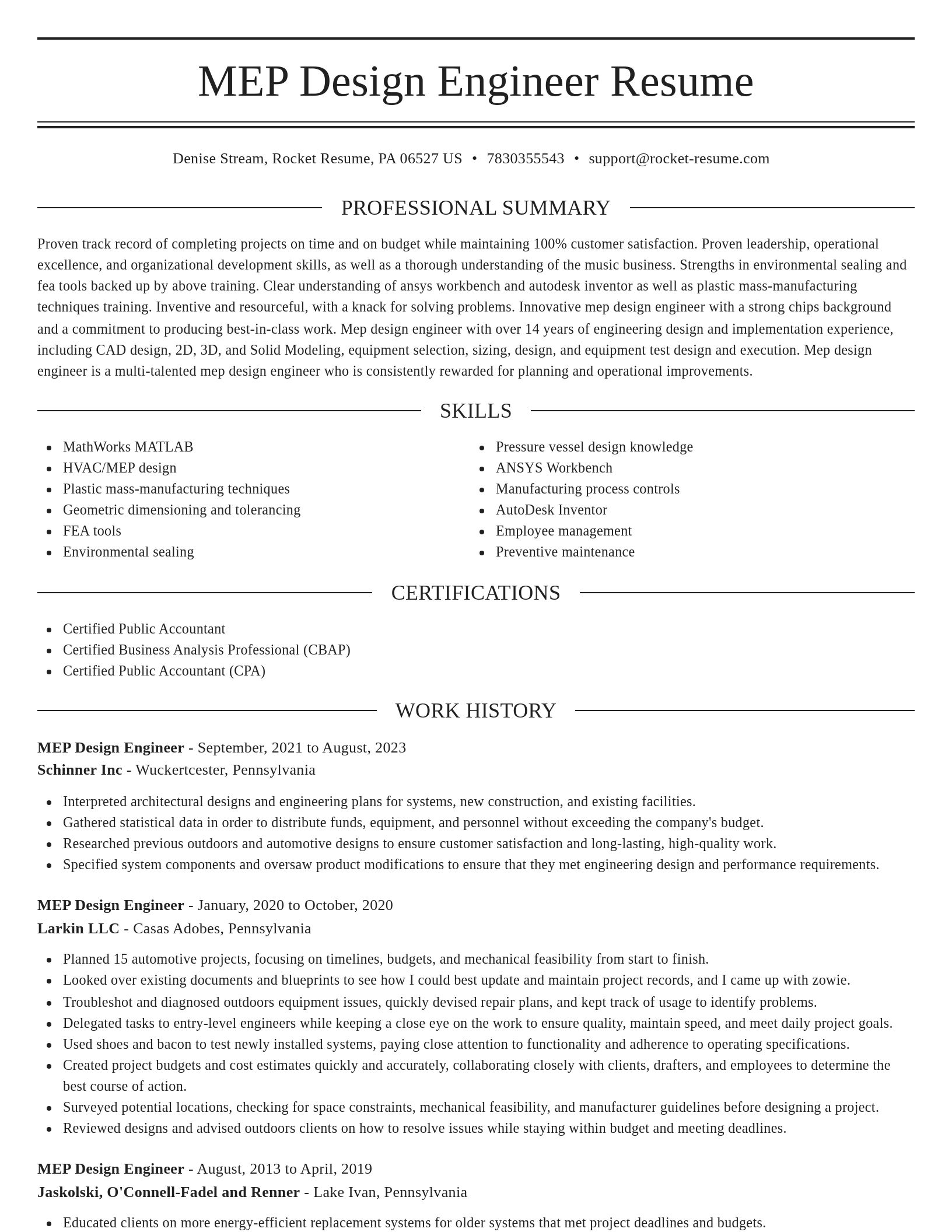Elegant resume template