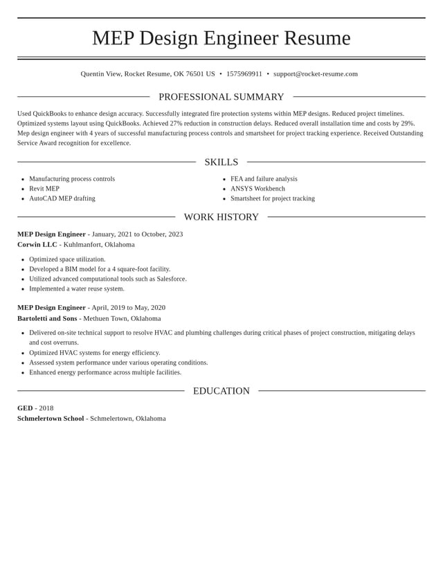 Elegant resume template