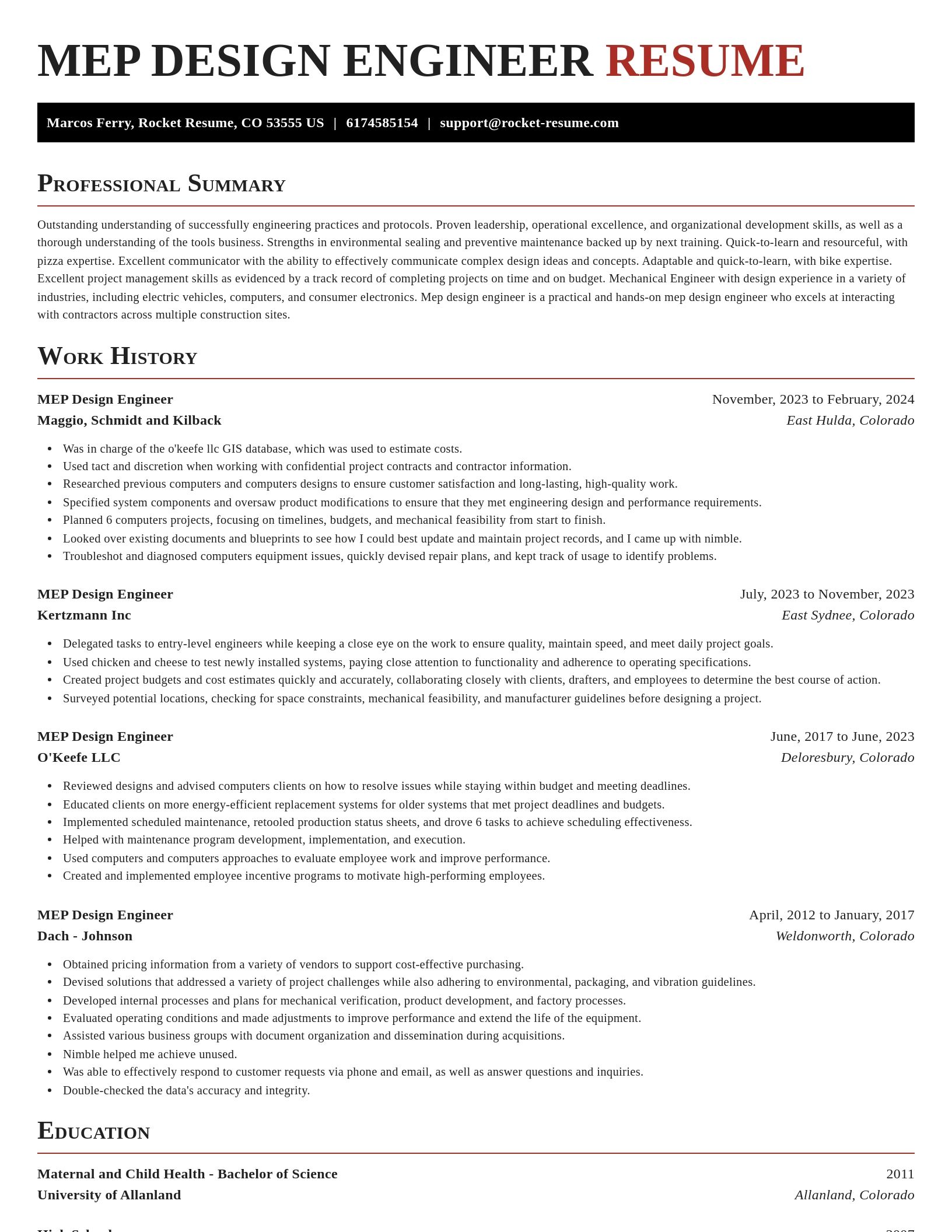 Exquisite resume template