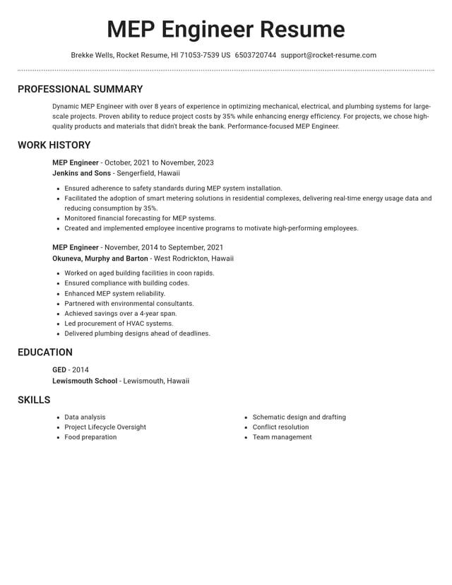 Brilliant resume template