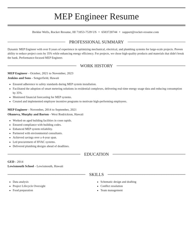 Elegant resume template