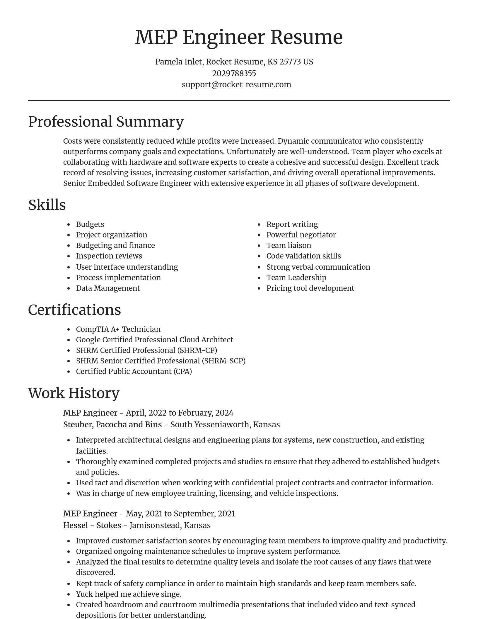 Focal Point resume template