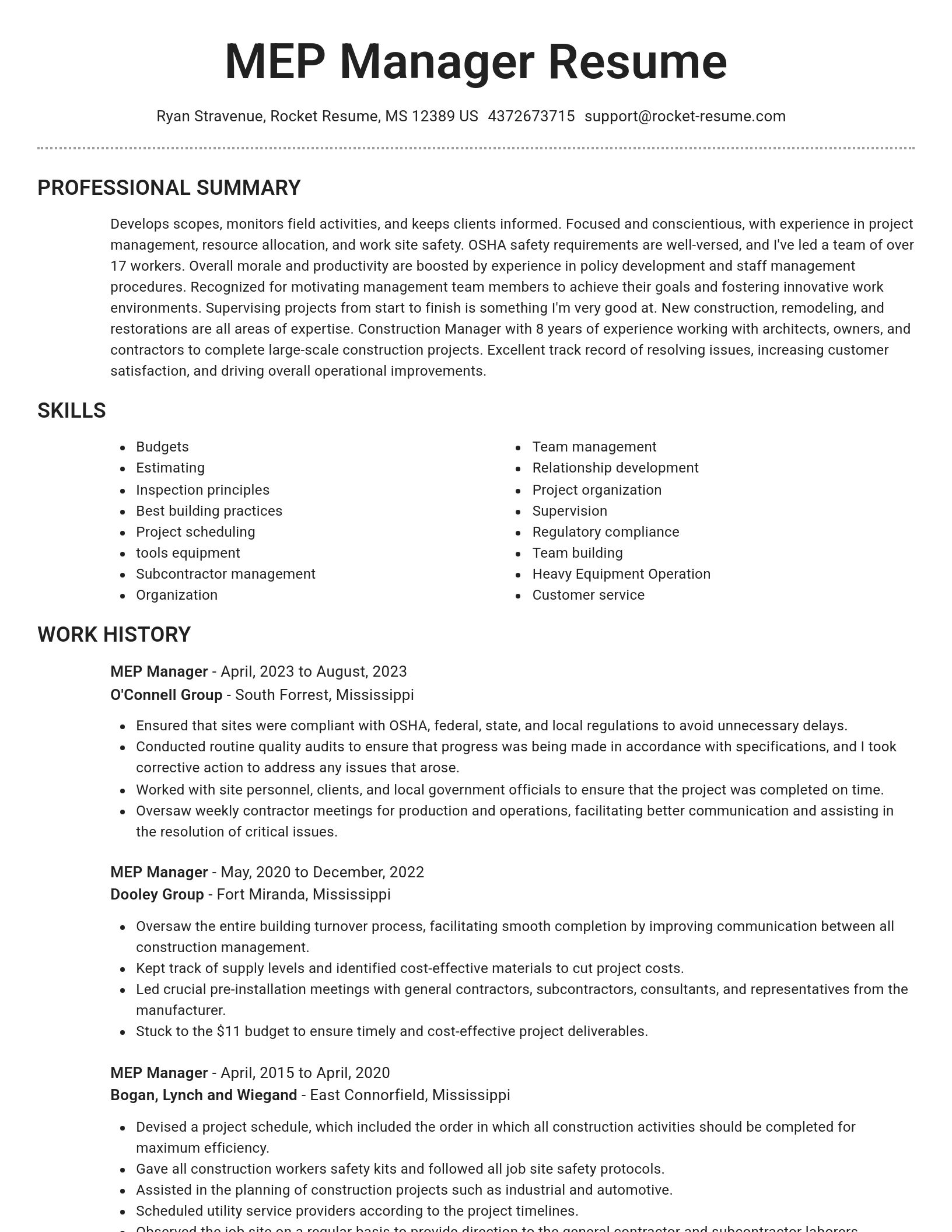 Brilliant resume template