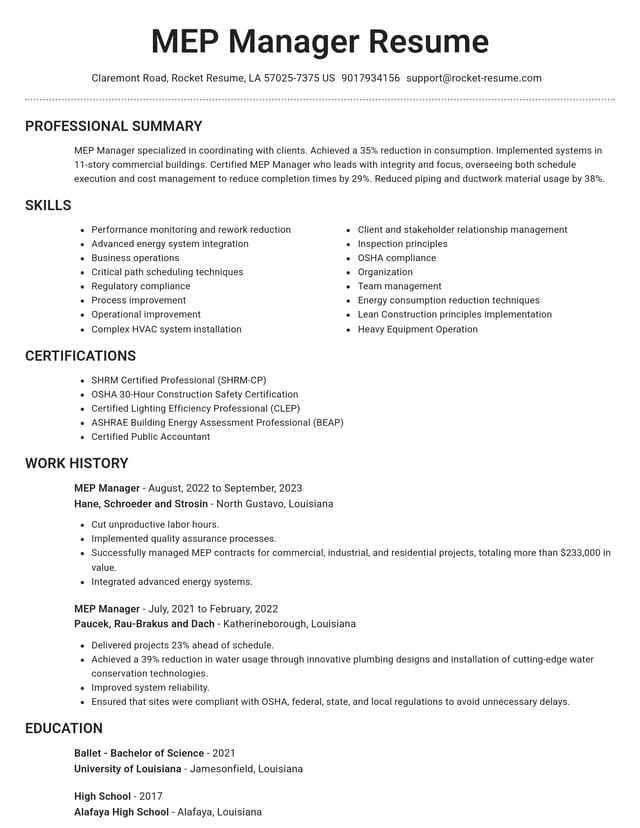 Brilliant resume template