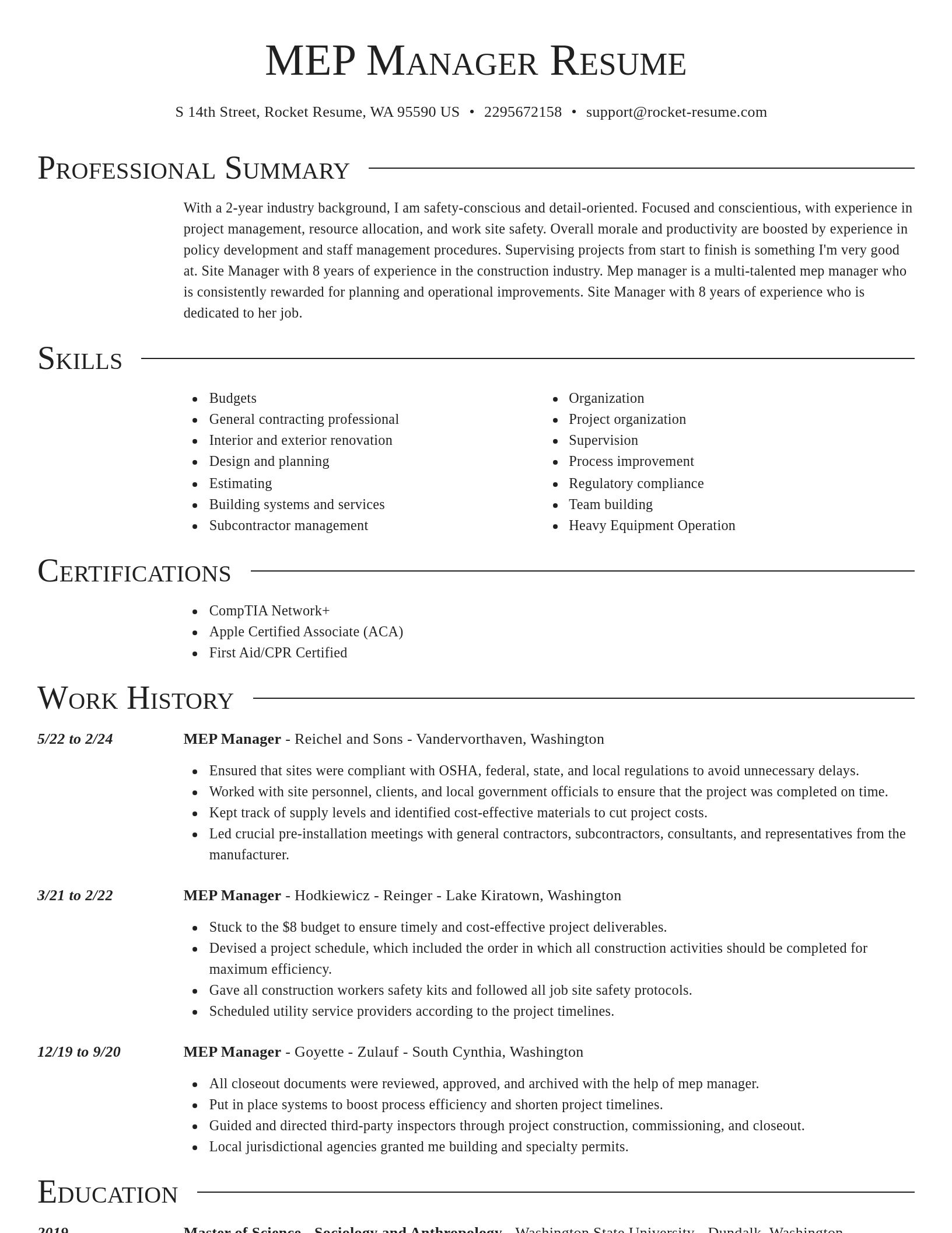 Director resume template