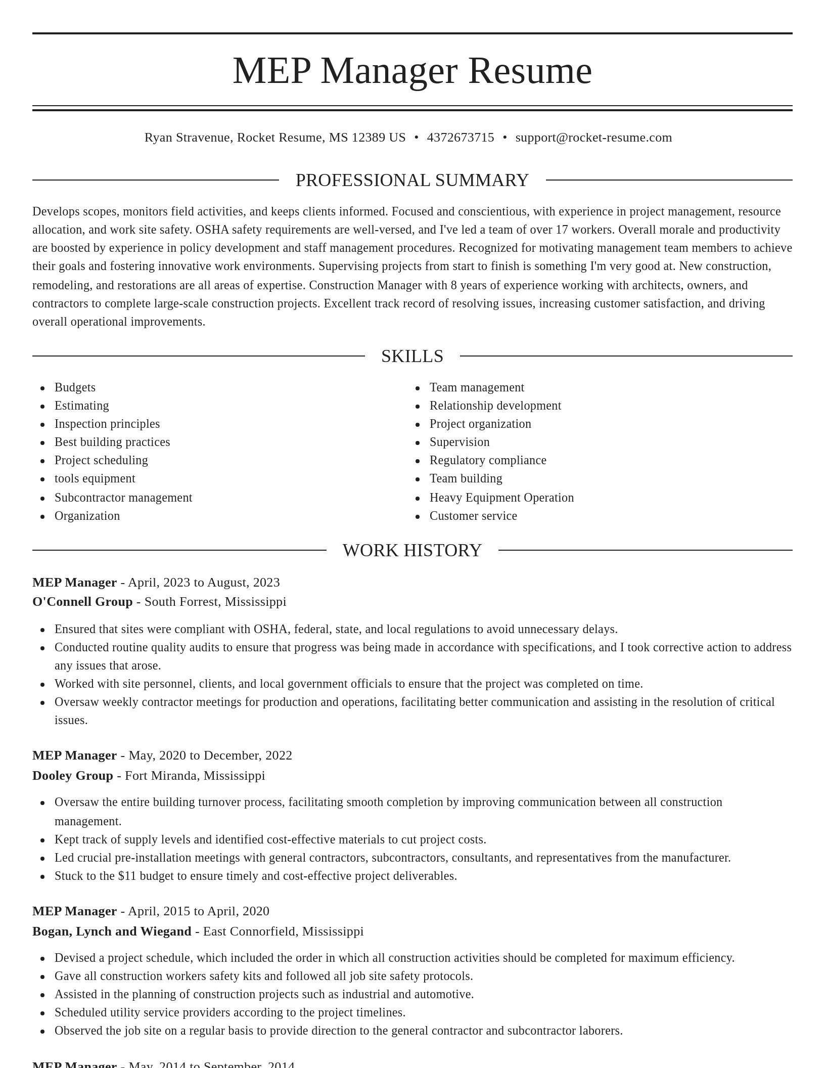 Elegant resume template