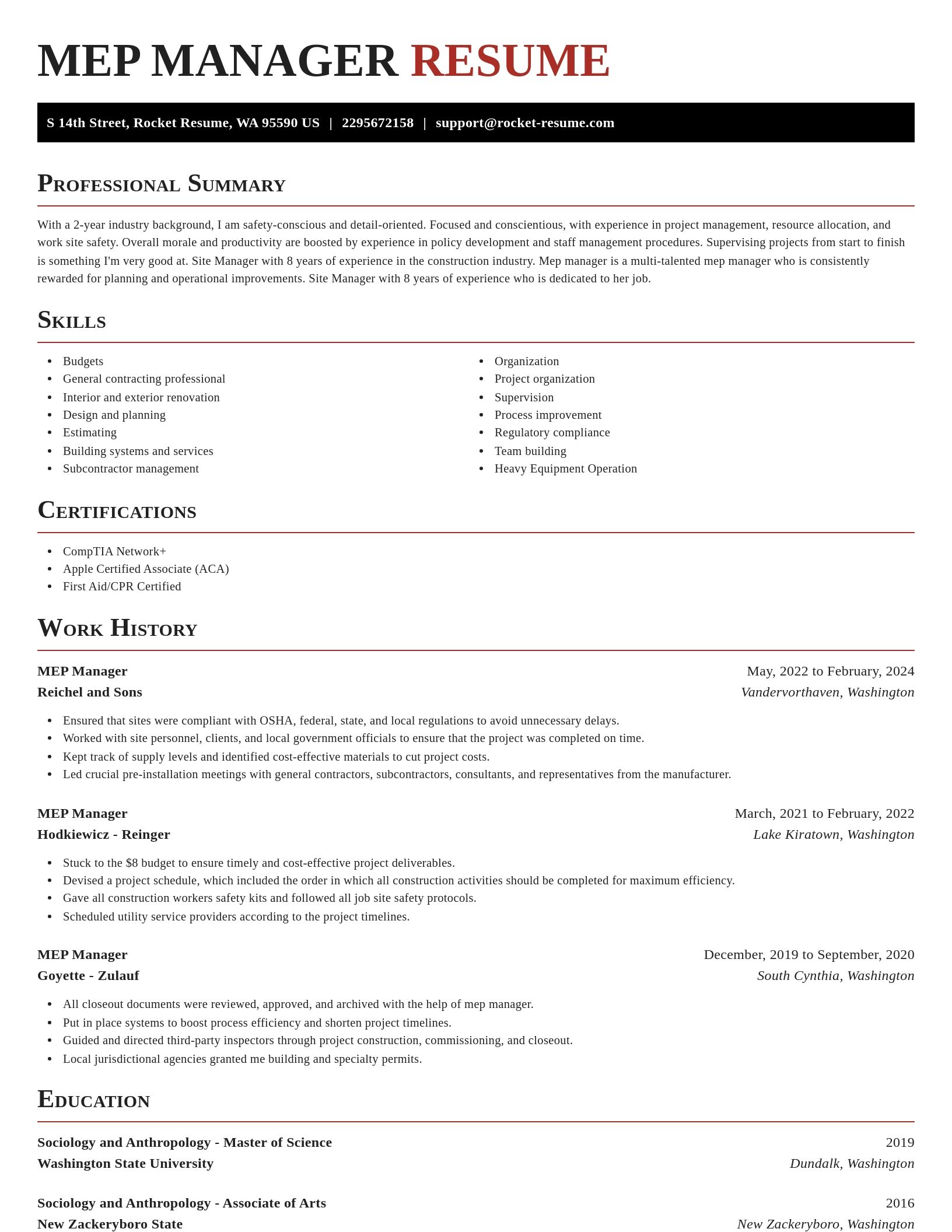 Exquisite resume template