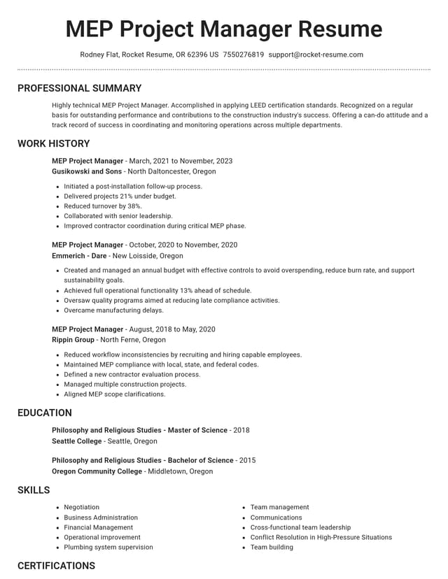 Brilliant resume template