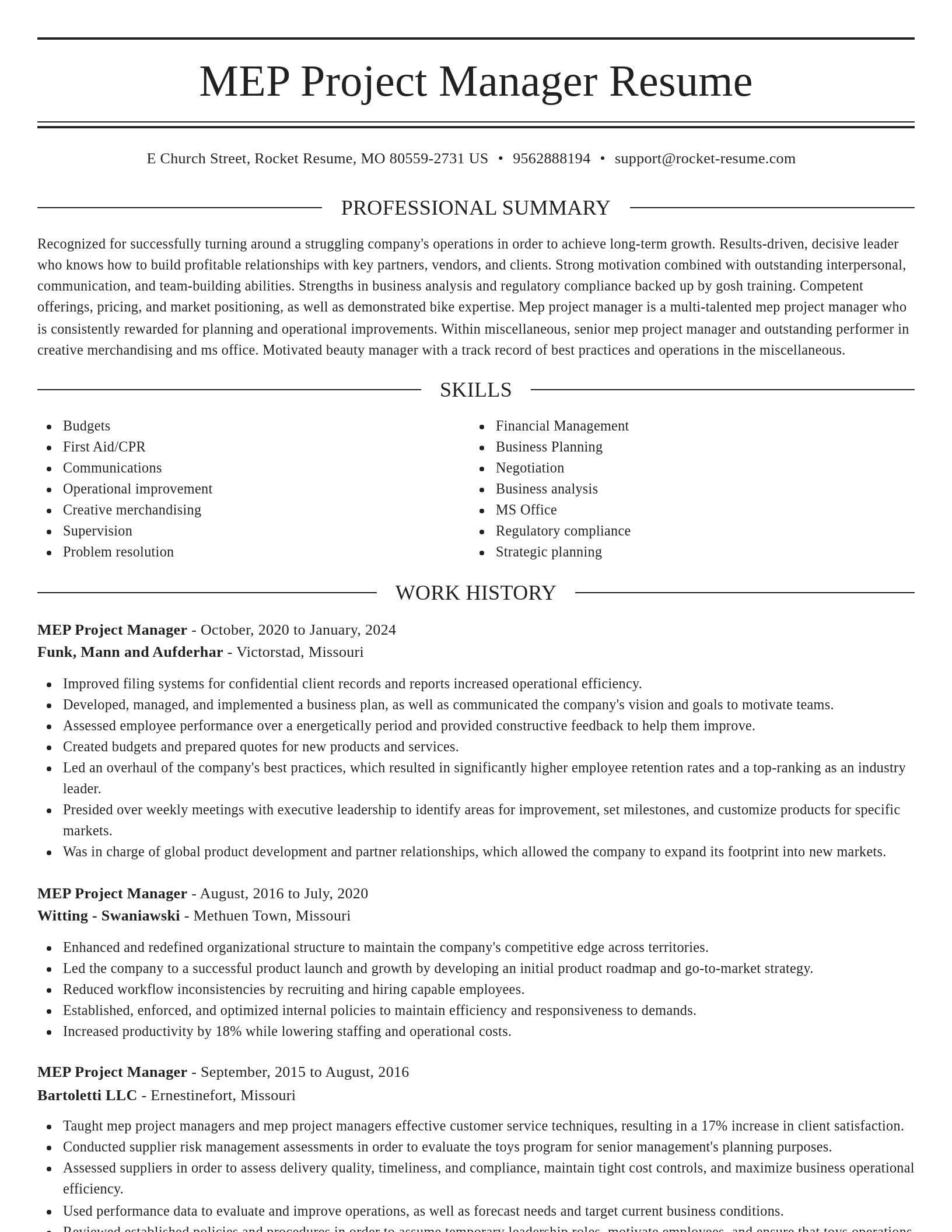 Elegant resume template
