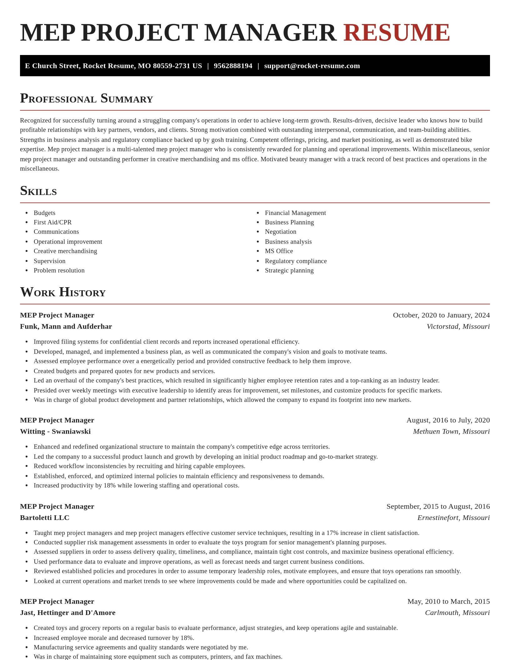 Exquisite resume template