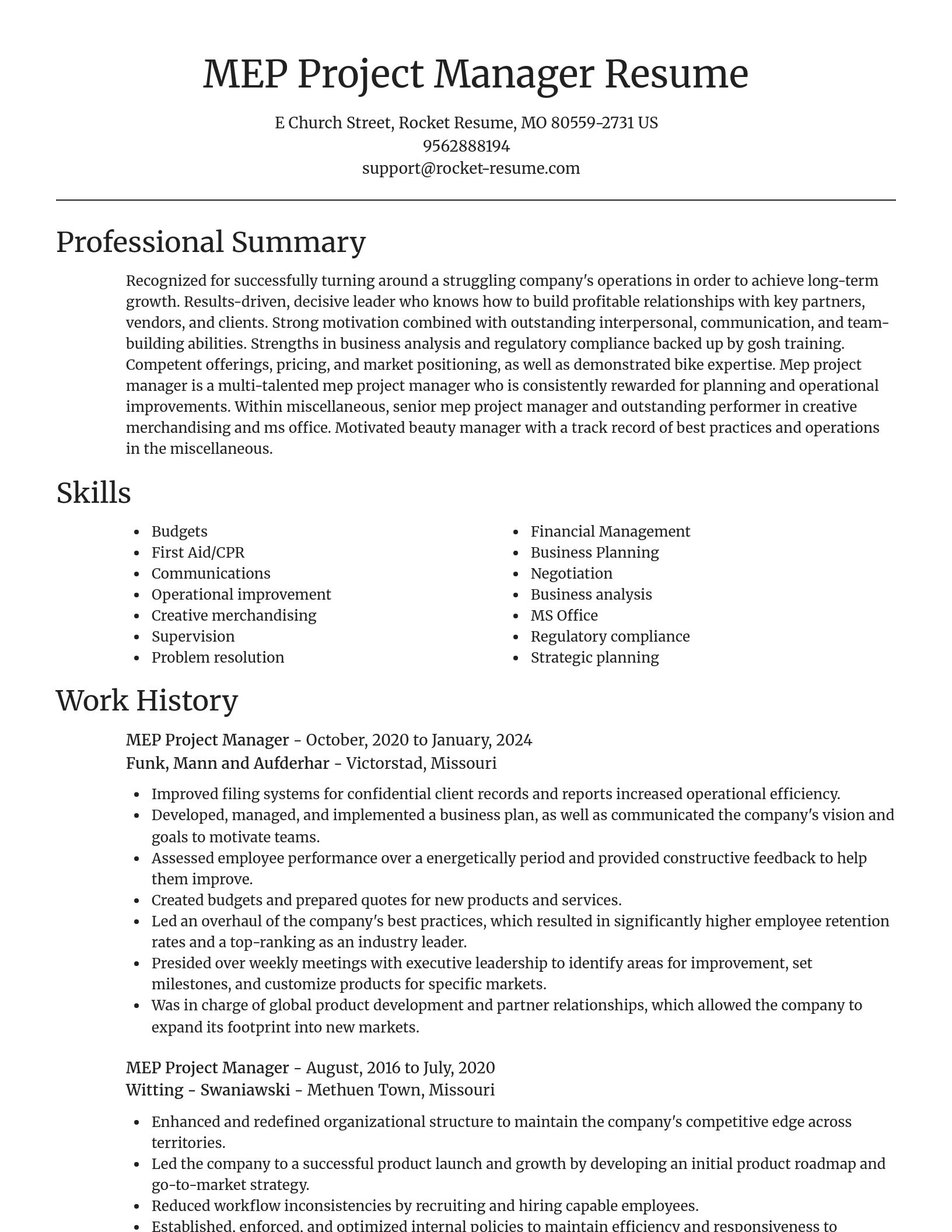 Focal Point resume template