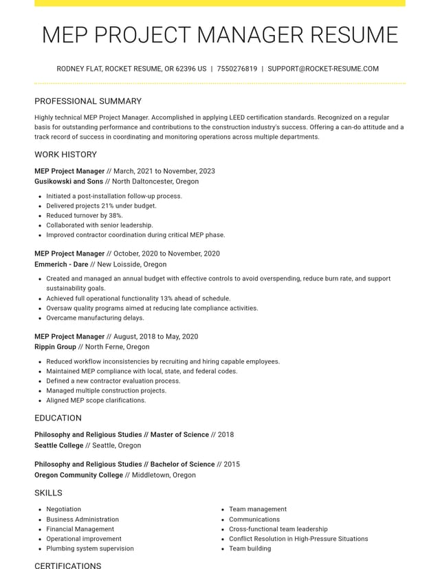 Grand resume template