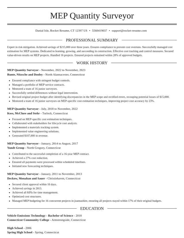 Elegant resume template
