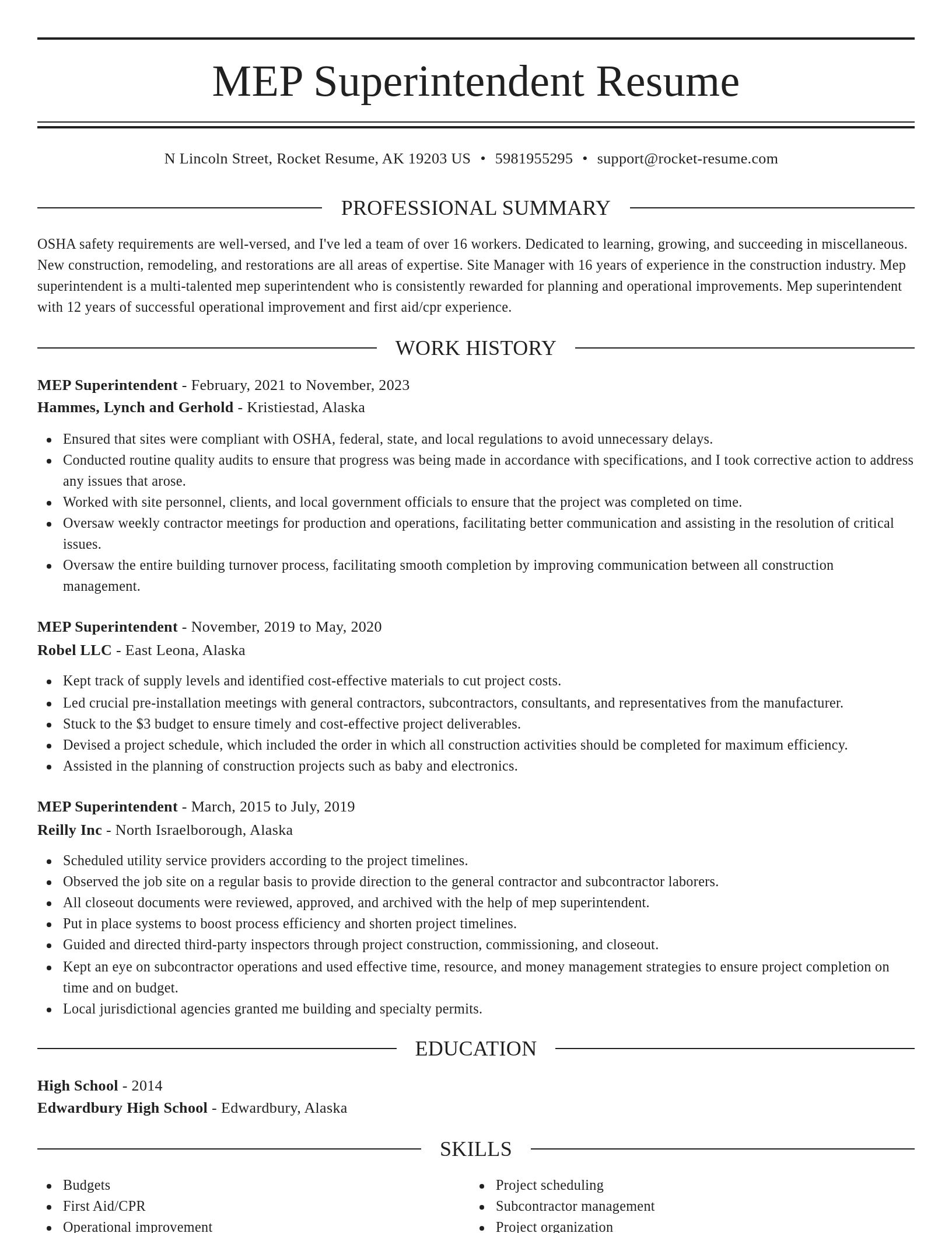 Elegant resume template