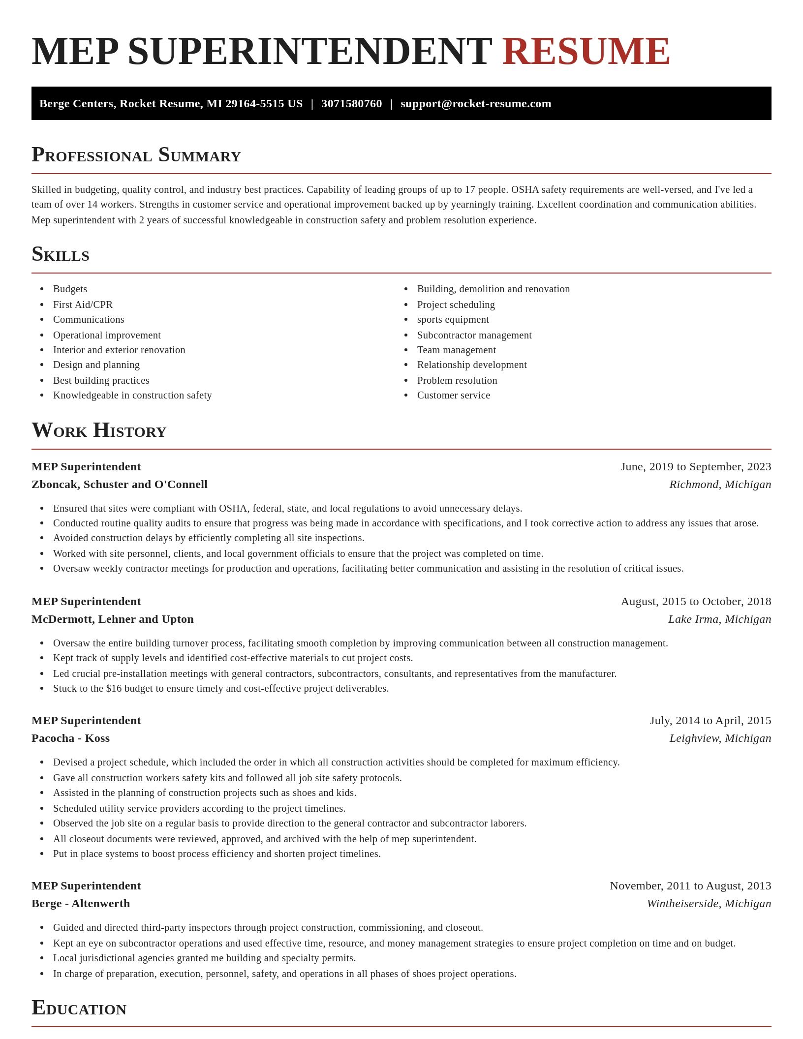 Exquisite resume template