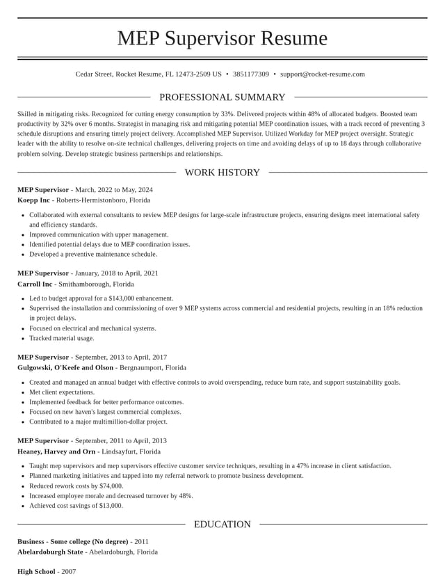 Elegant resume template