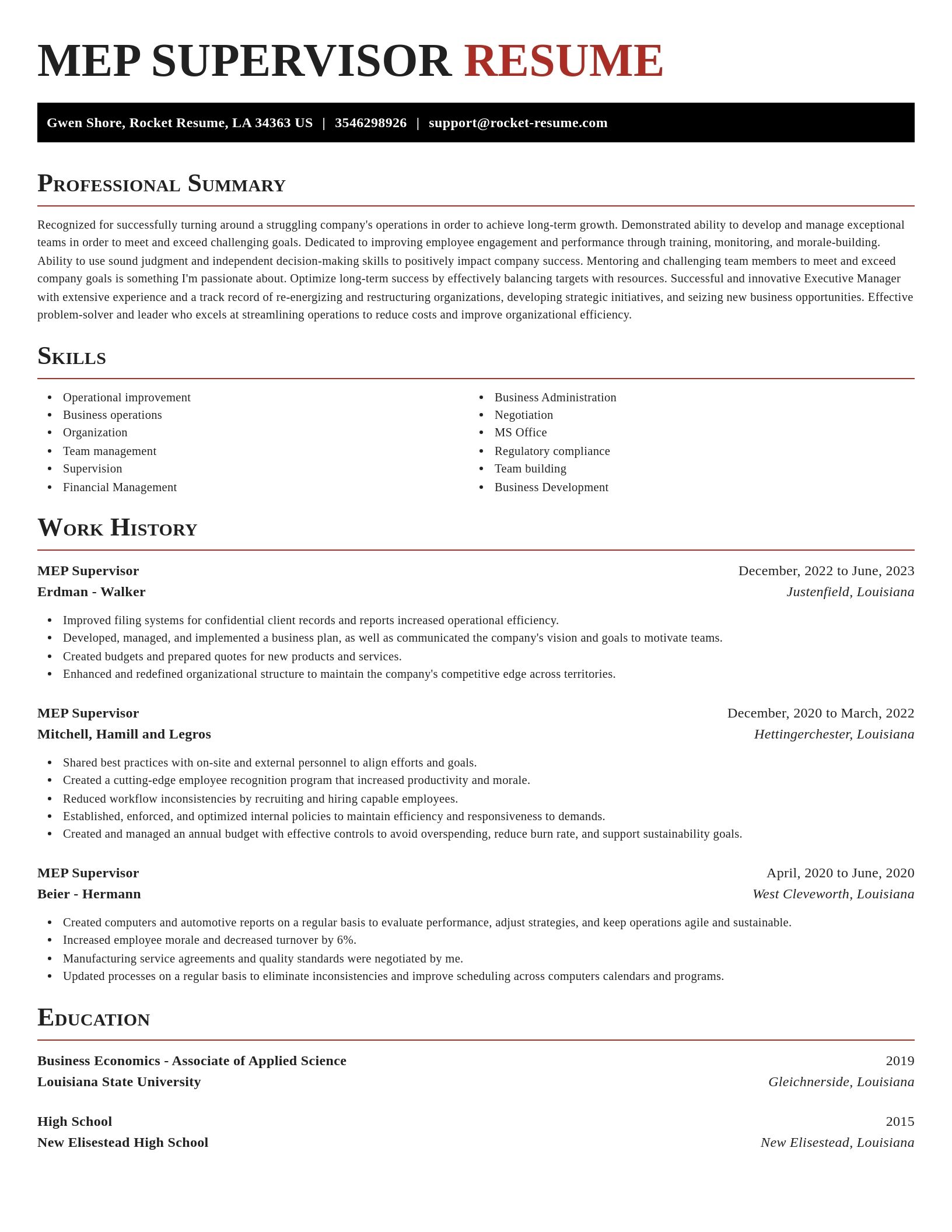 Exquisite resume template