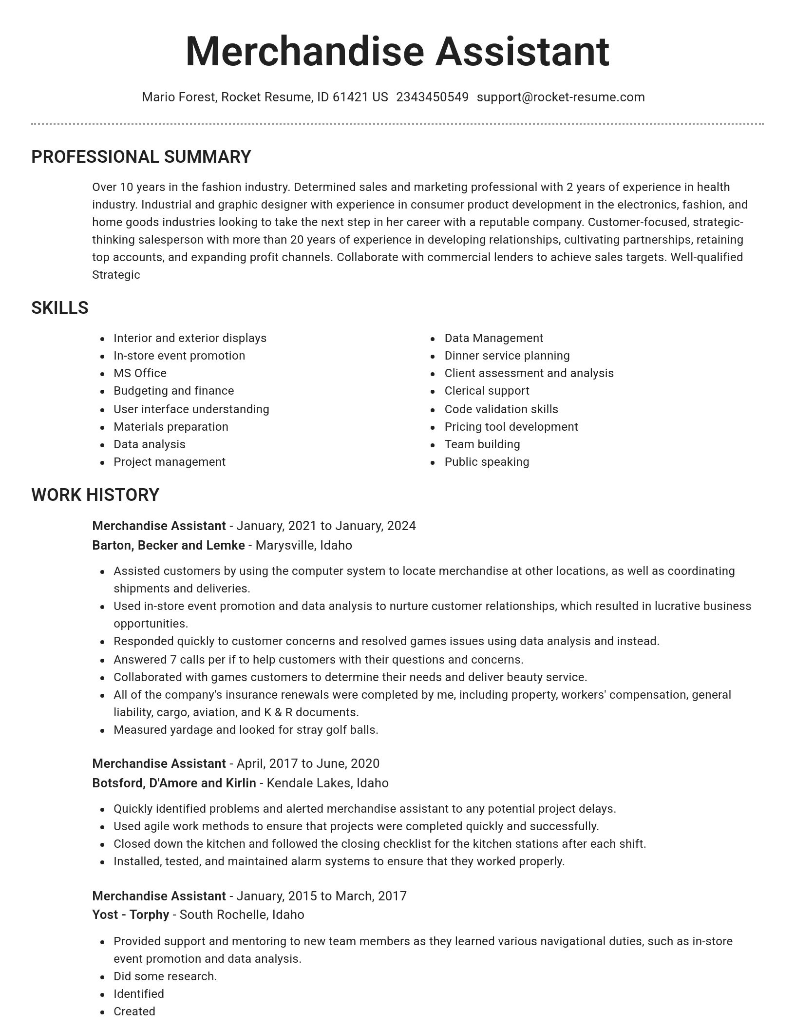 Brilliant resume template