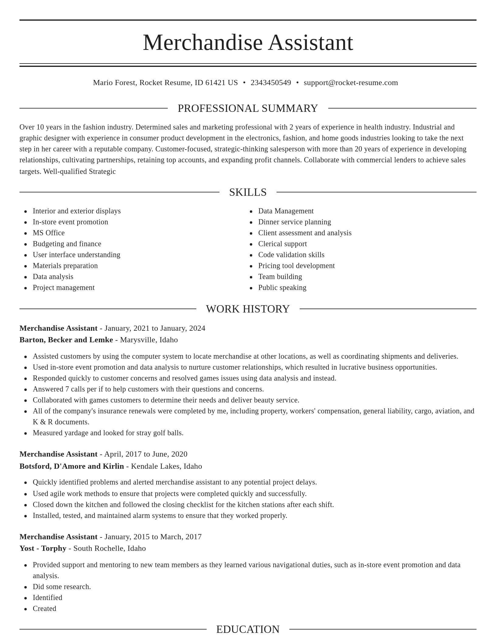 Elegant resume template