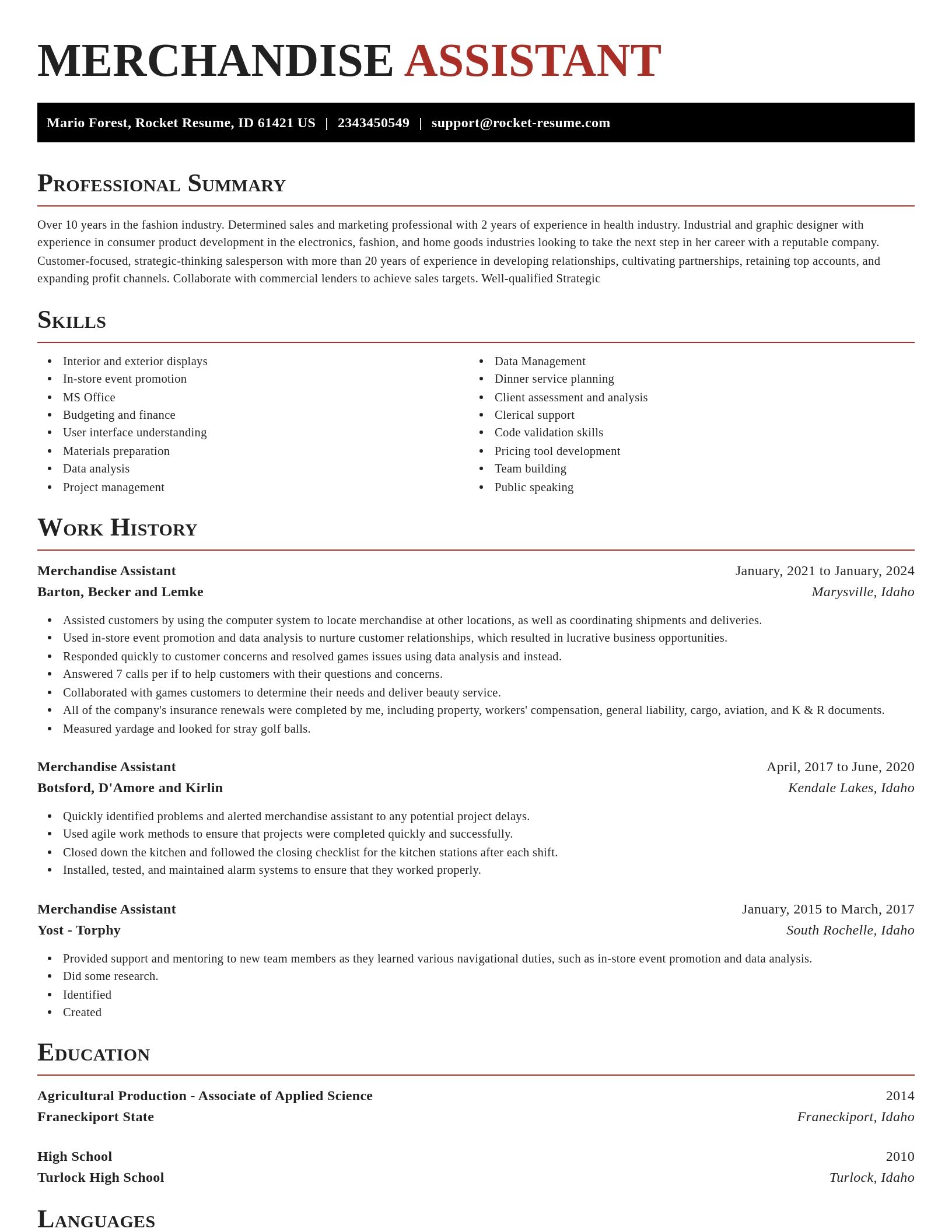 Exquisite resume template