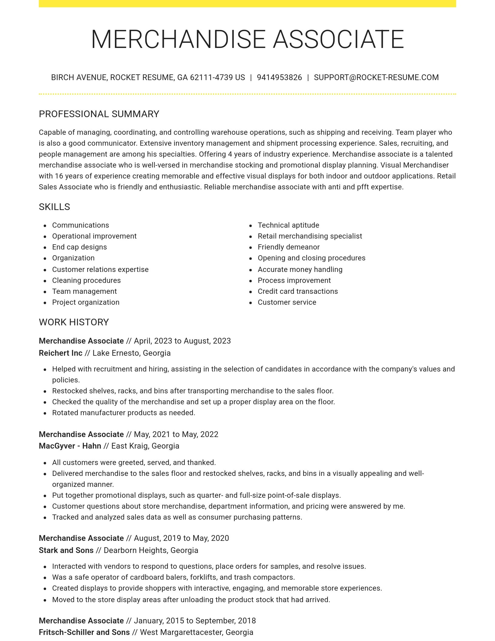 Grand resume template