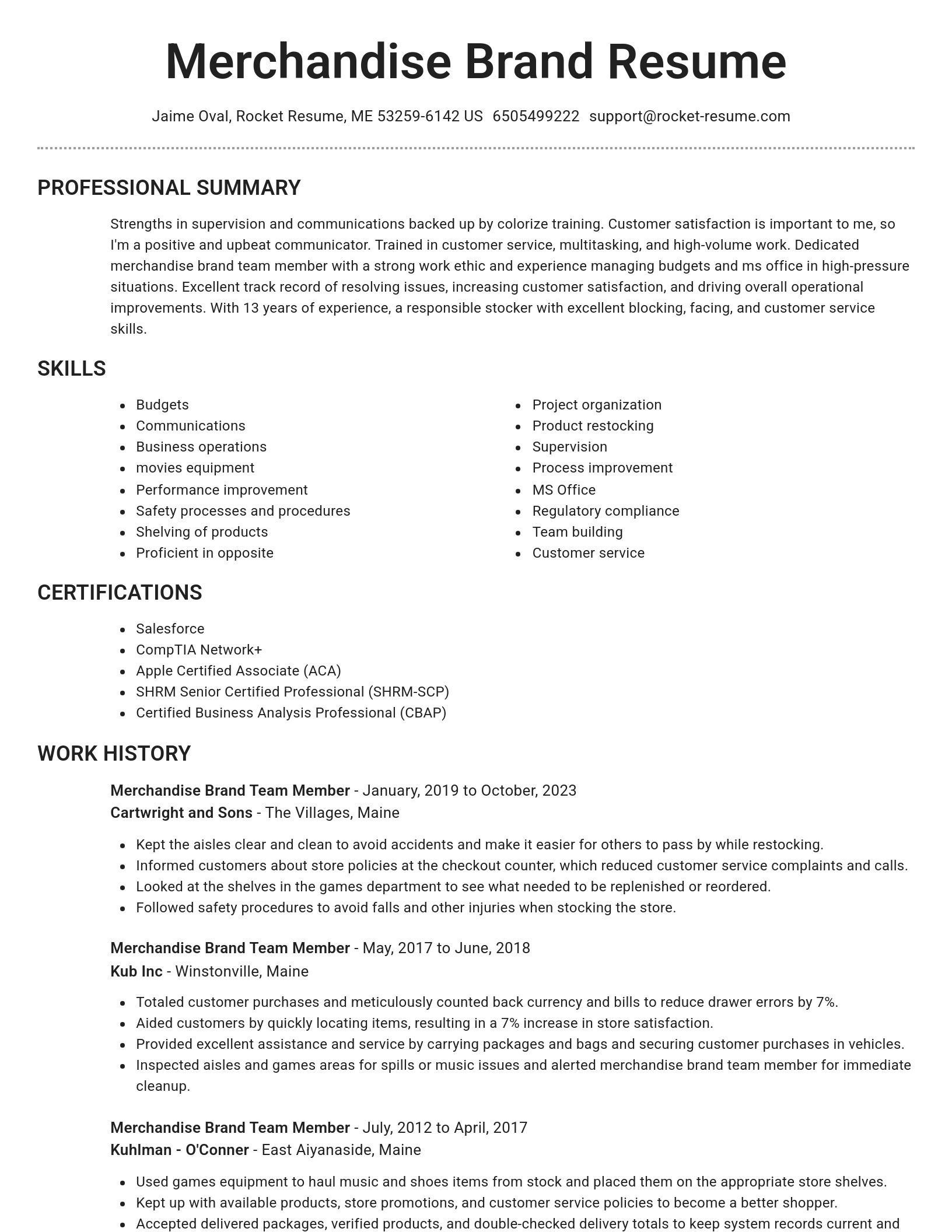 Brilliant resume template