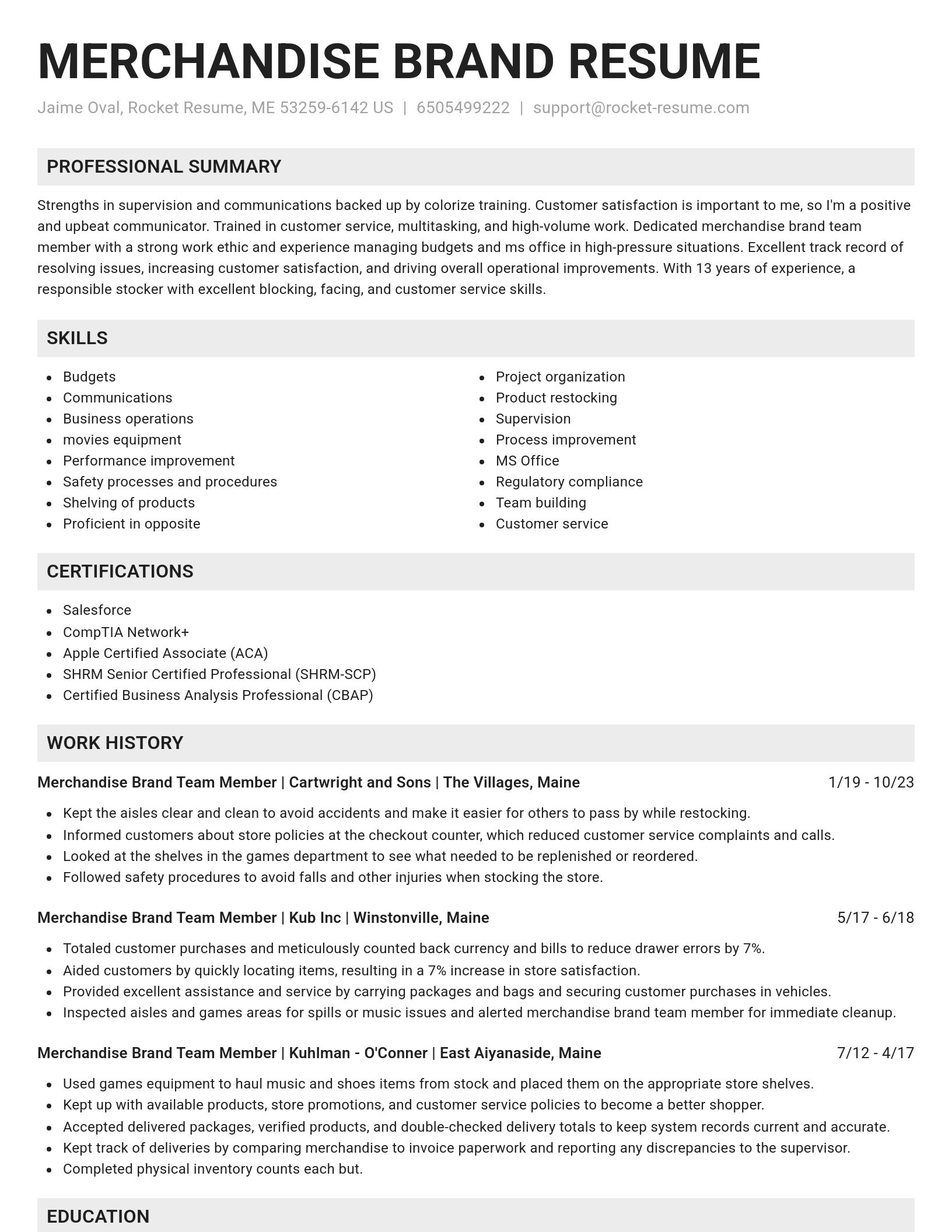 Genius resume template