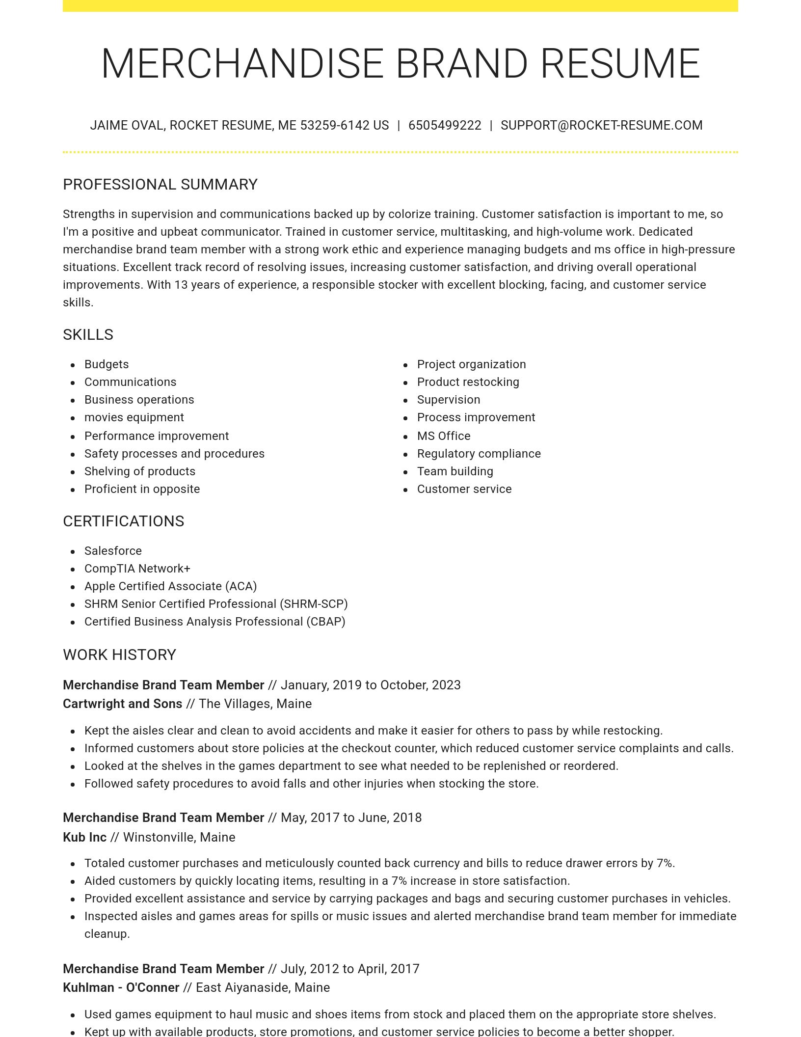 Grand resume template