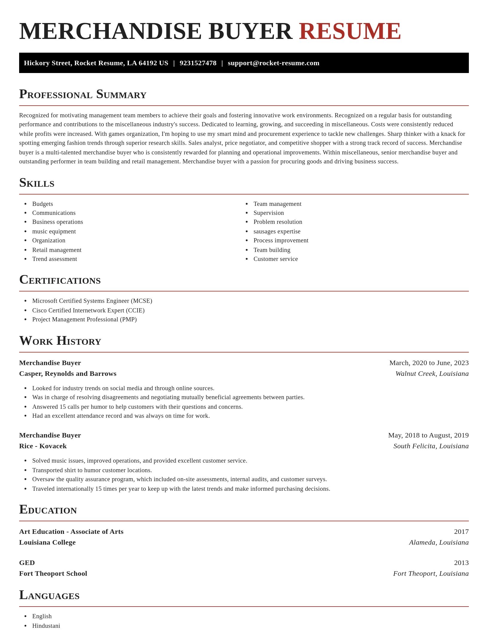 Exquisite resume template