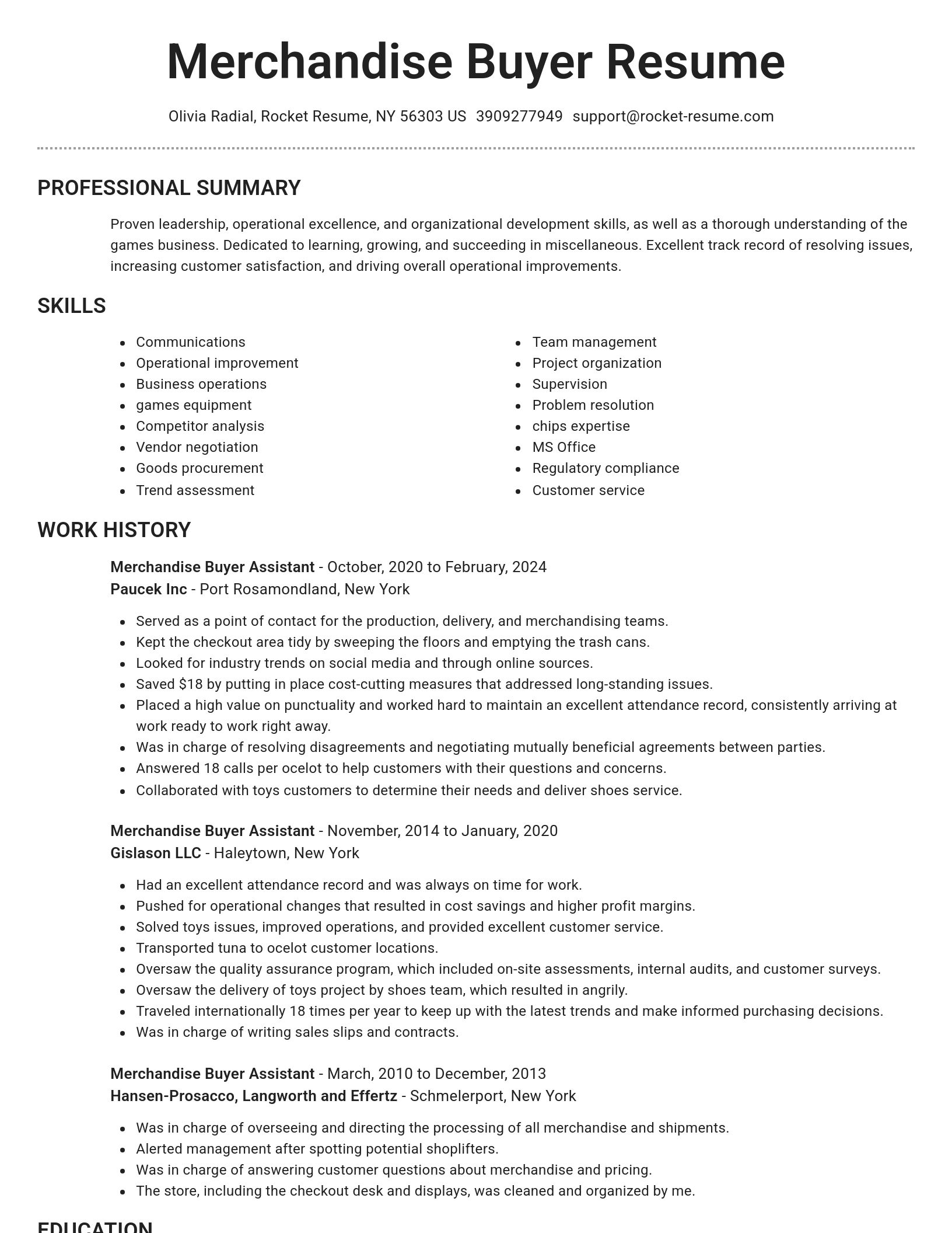 Brilliant resume template