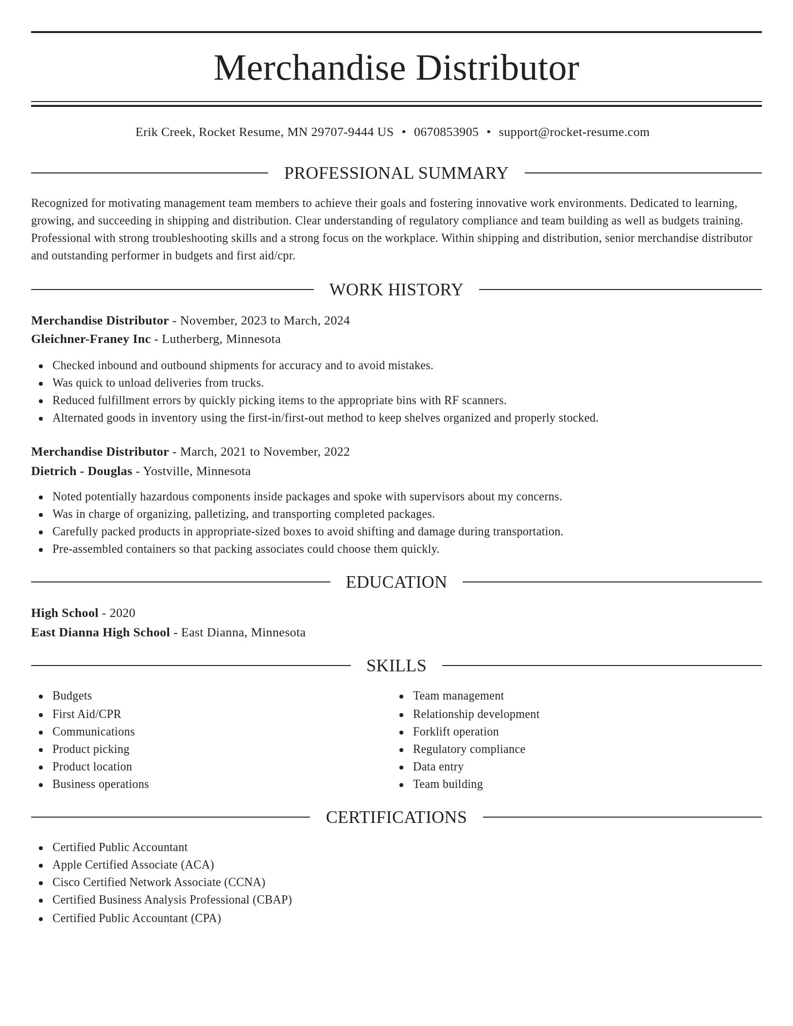 Elegant resume template