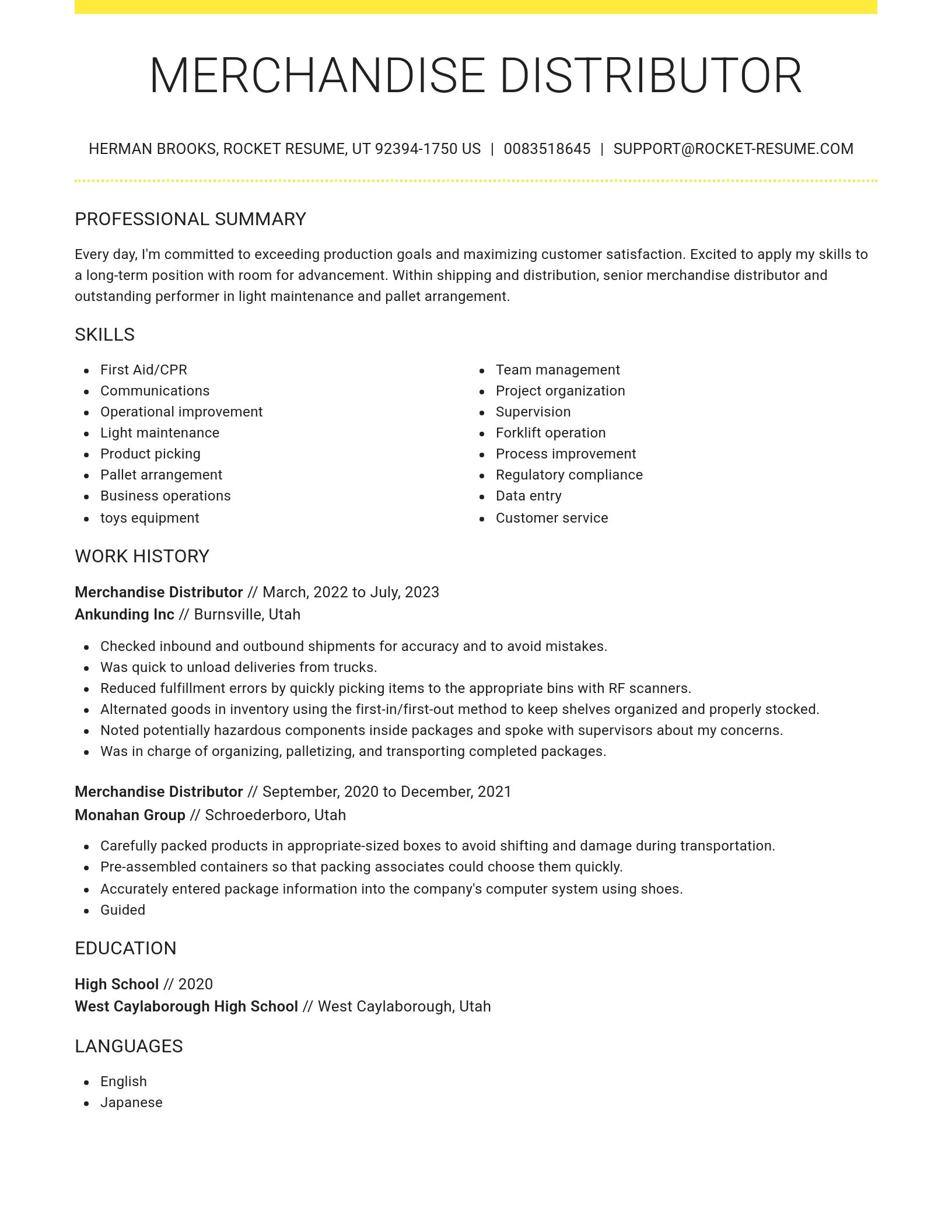 Grand resume template