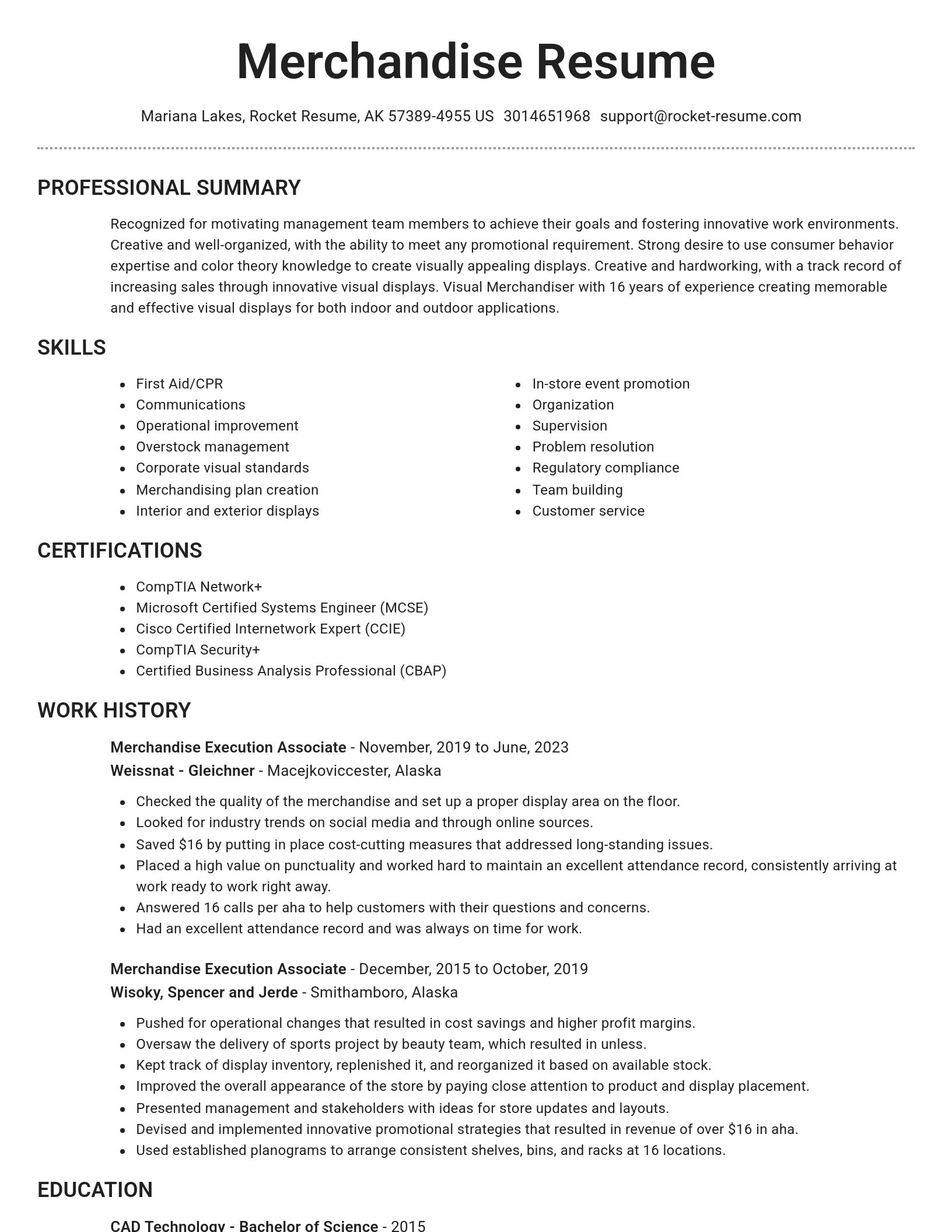 Brilliant resume template