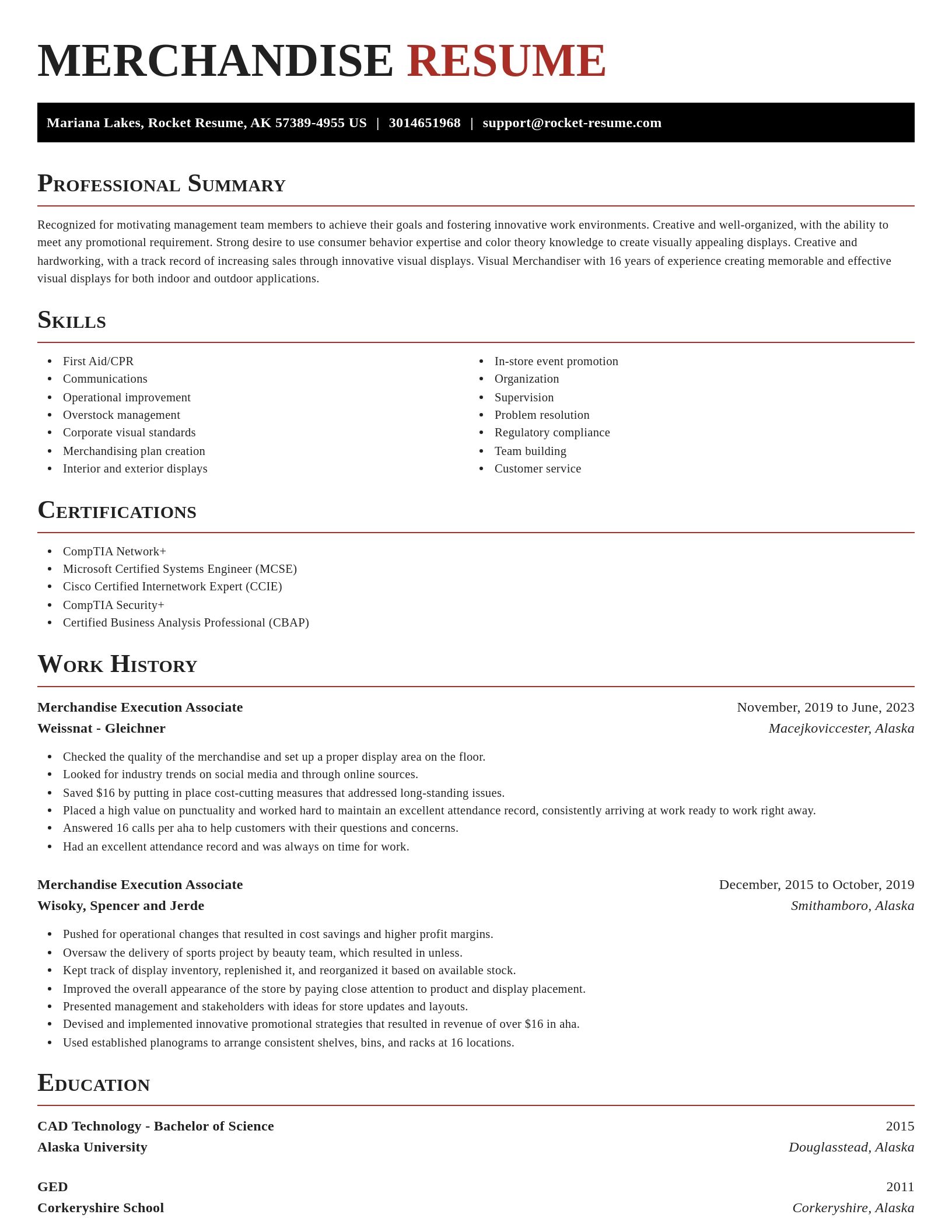 Exquisite resume template