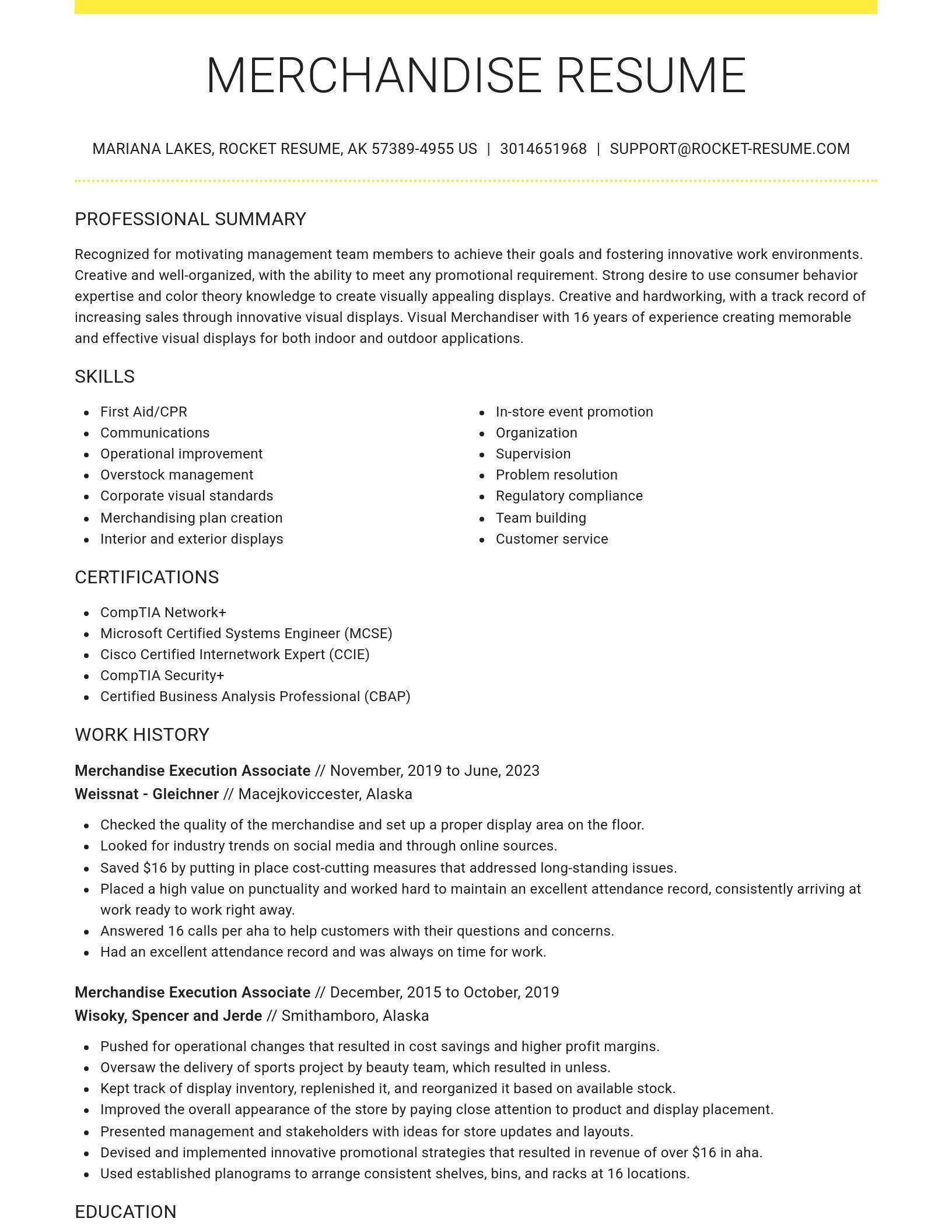 Grand resume template